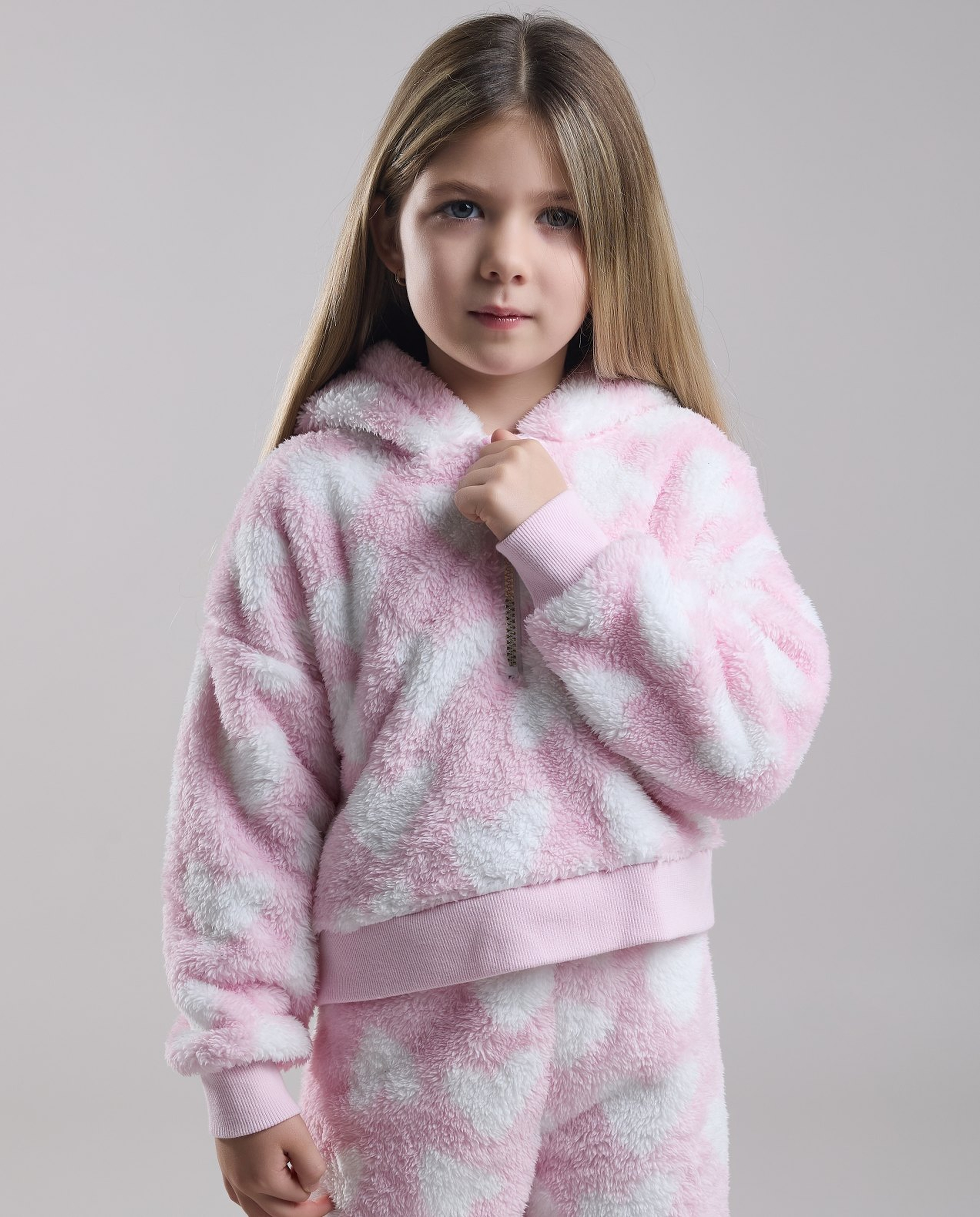 Patterned Hooded Clothing Set