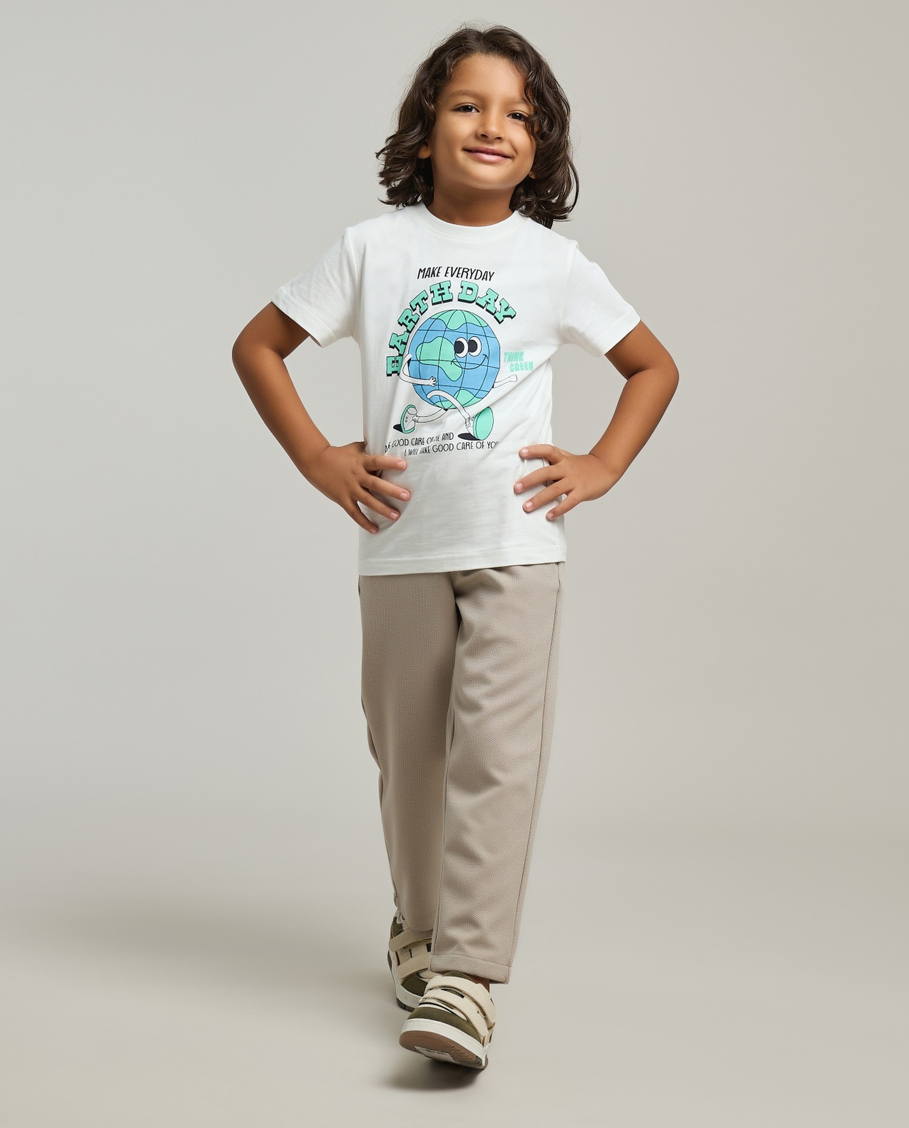 Printed T-Shirt with Crew Neck and Short Sleeves