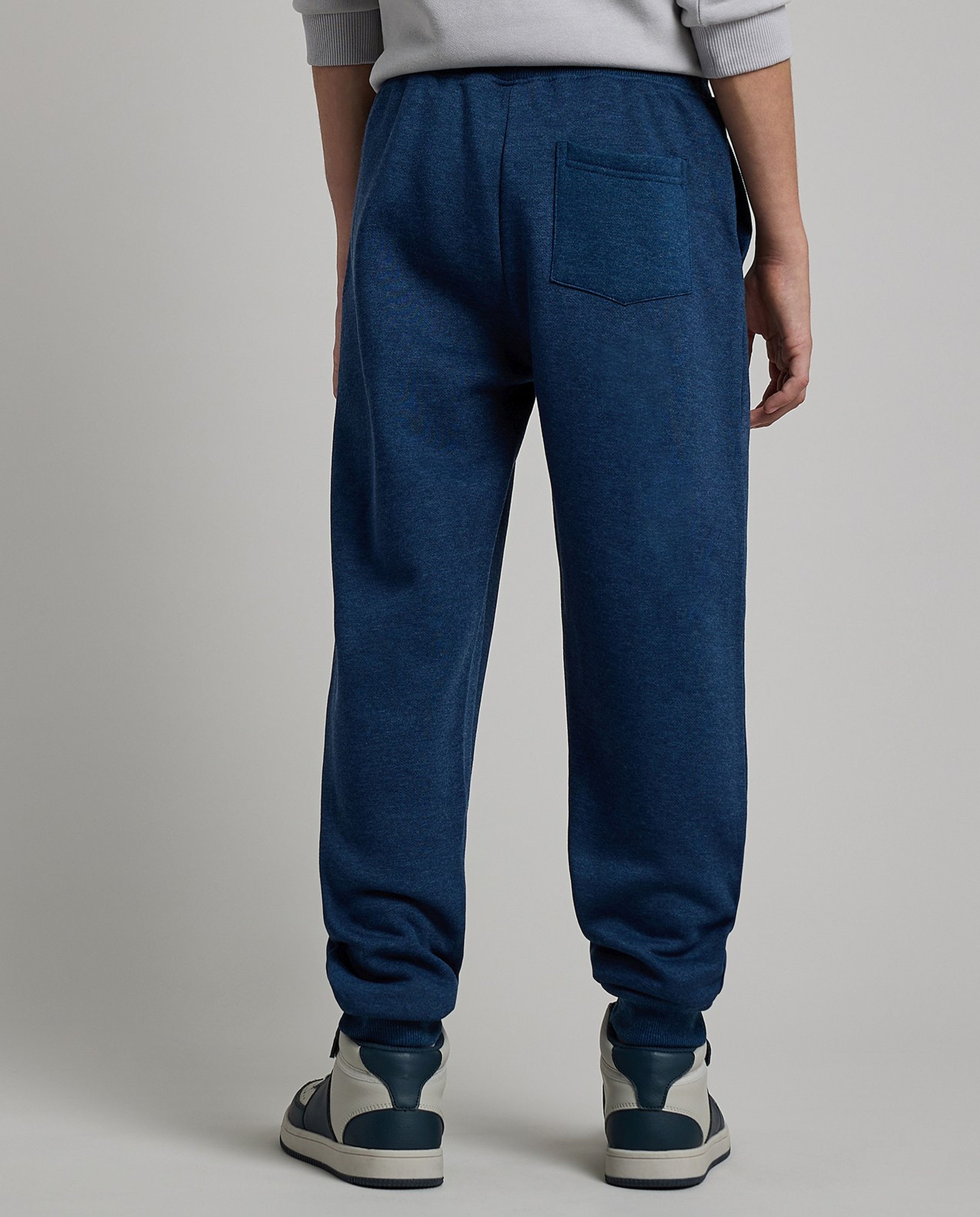 Solid Joggers with Drawstring Waist