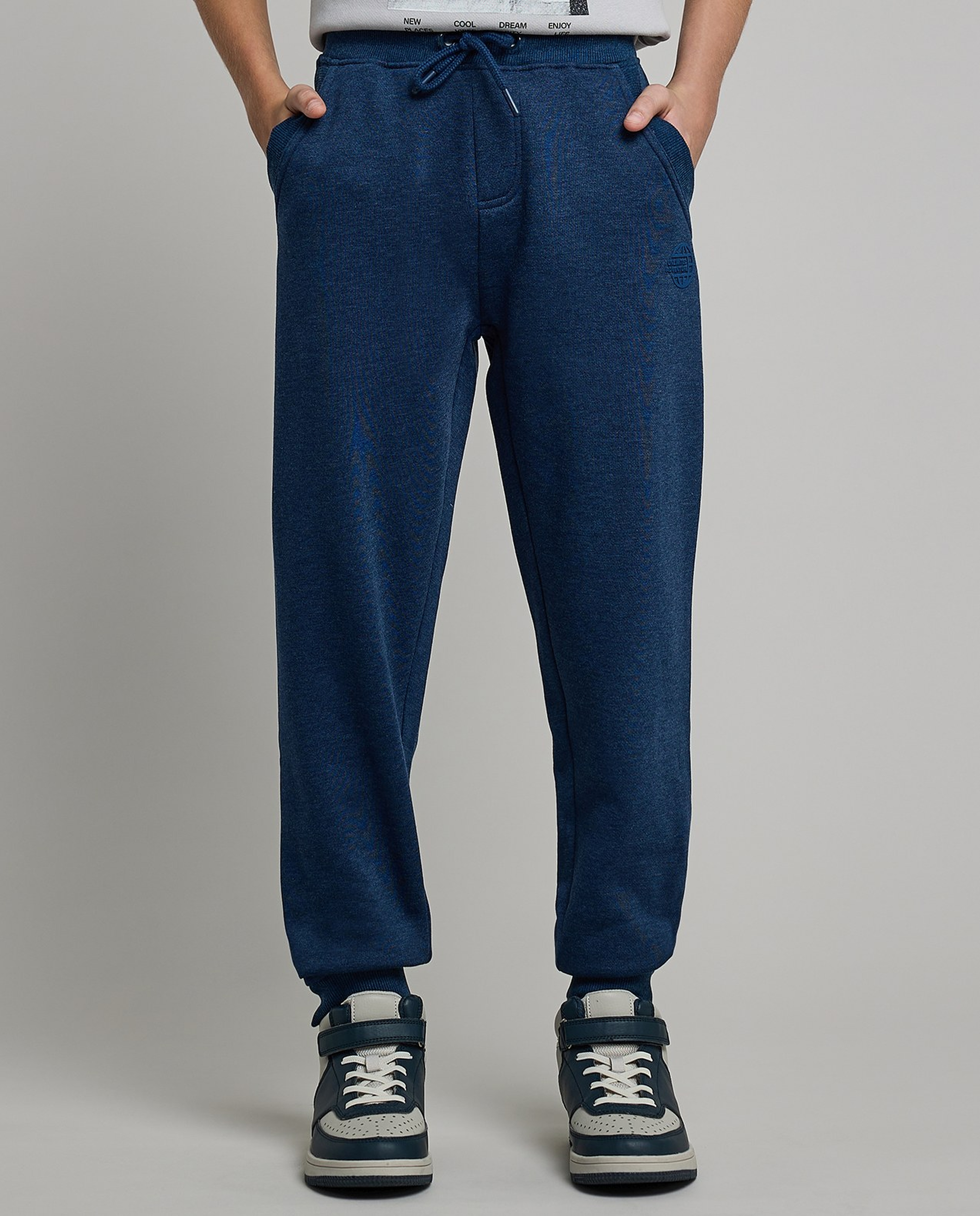 Solid Joggers with Drawstring Waist