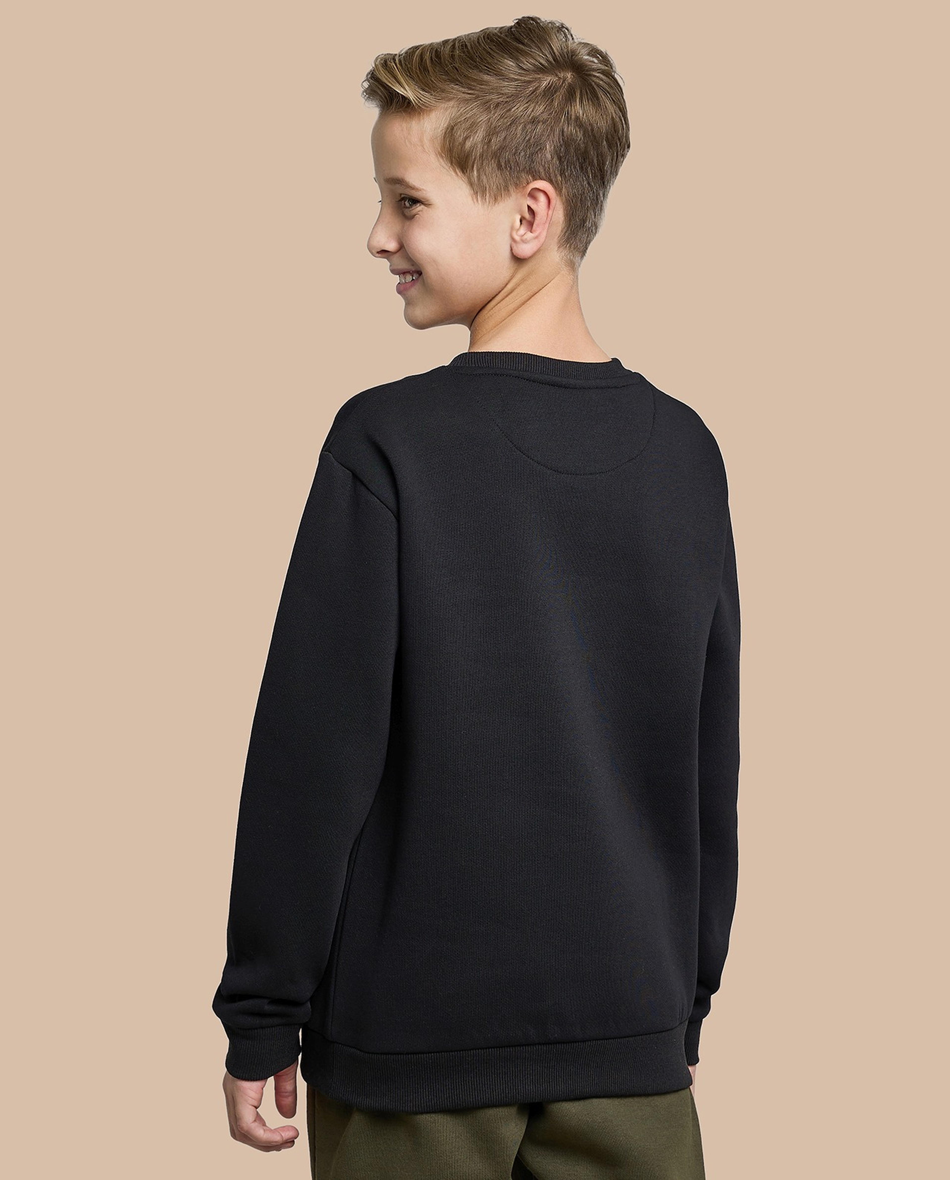 Printed Sweatshirt with Crew Neck and Long Sleeves