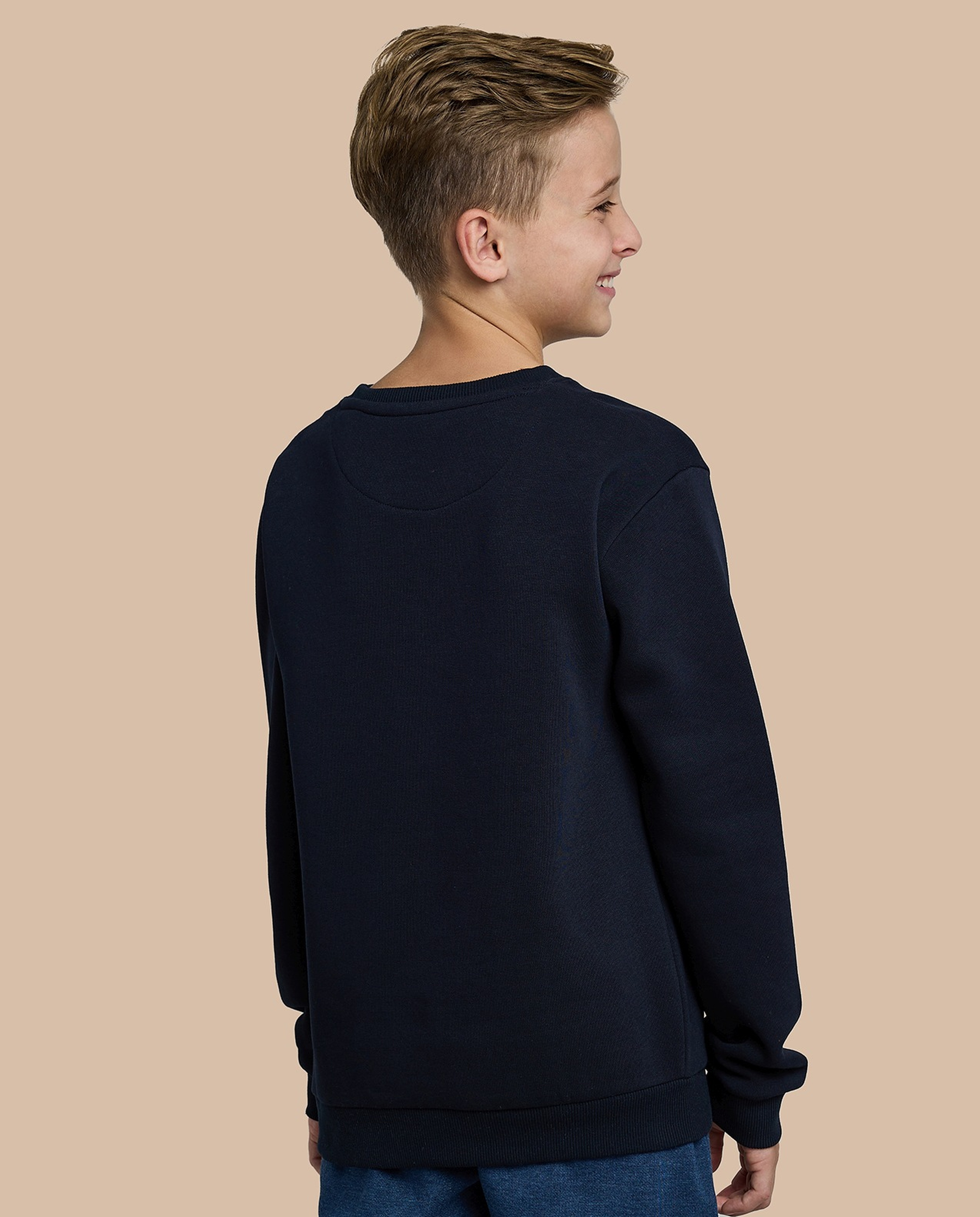 Printed Sweatshirt with Crew Neck and Long Sleeves