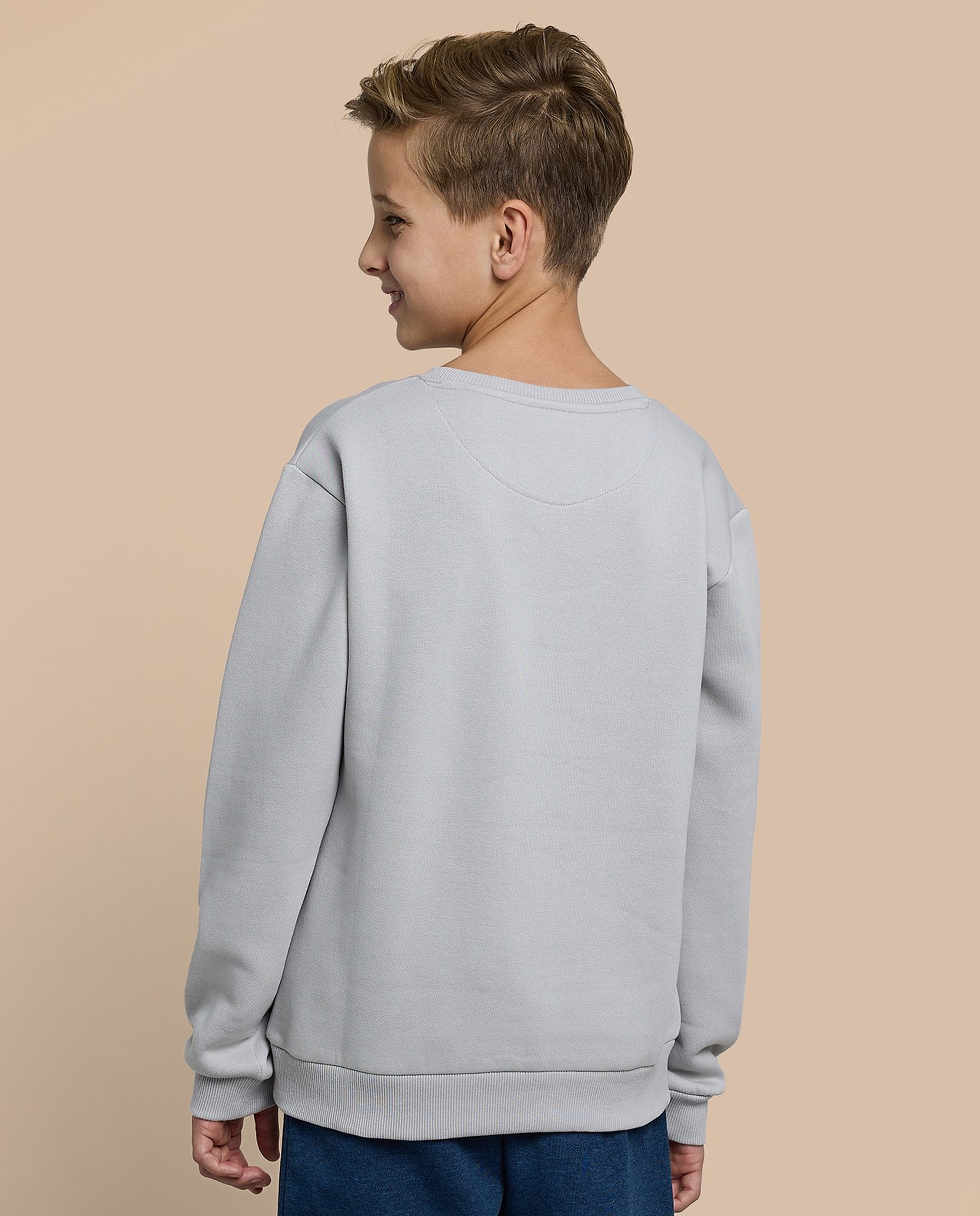 Printed Sweatshirt with Crew Neck and Long Sleeves