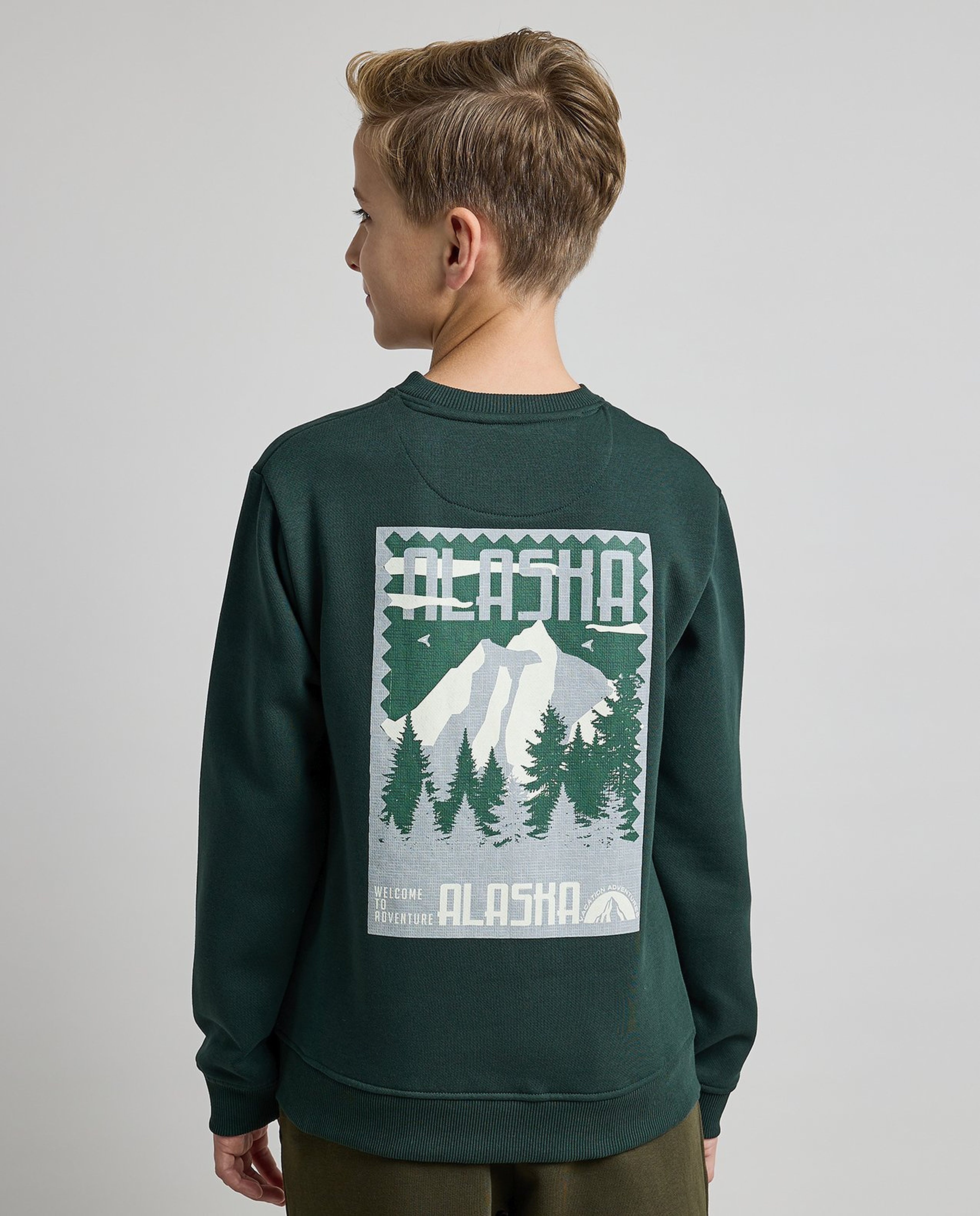 Printed Sweatshirt with Crew Neck and Long Sleeves