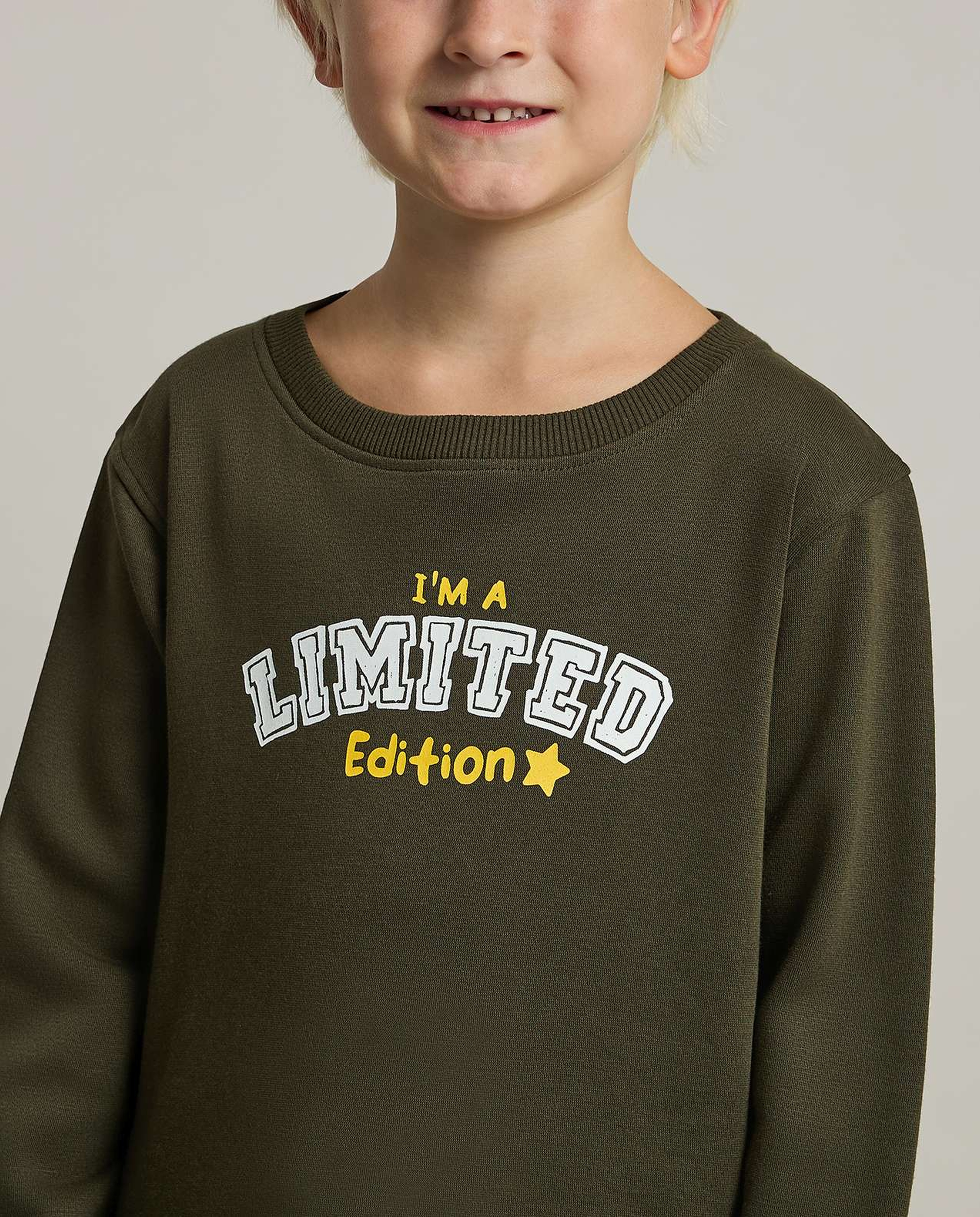 Printed Sweatshirt with Crew Neck and Long Sleeves