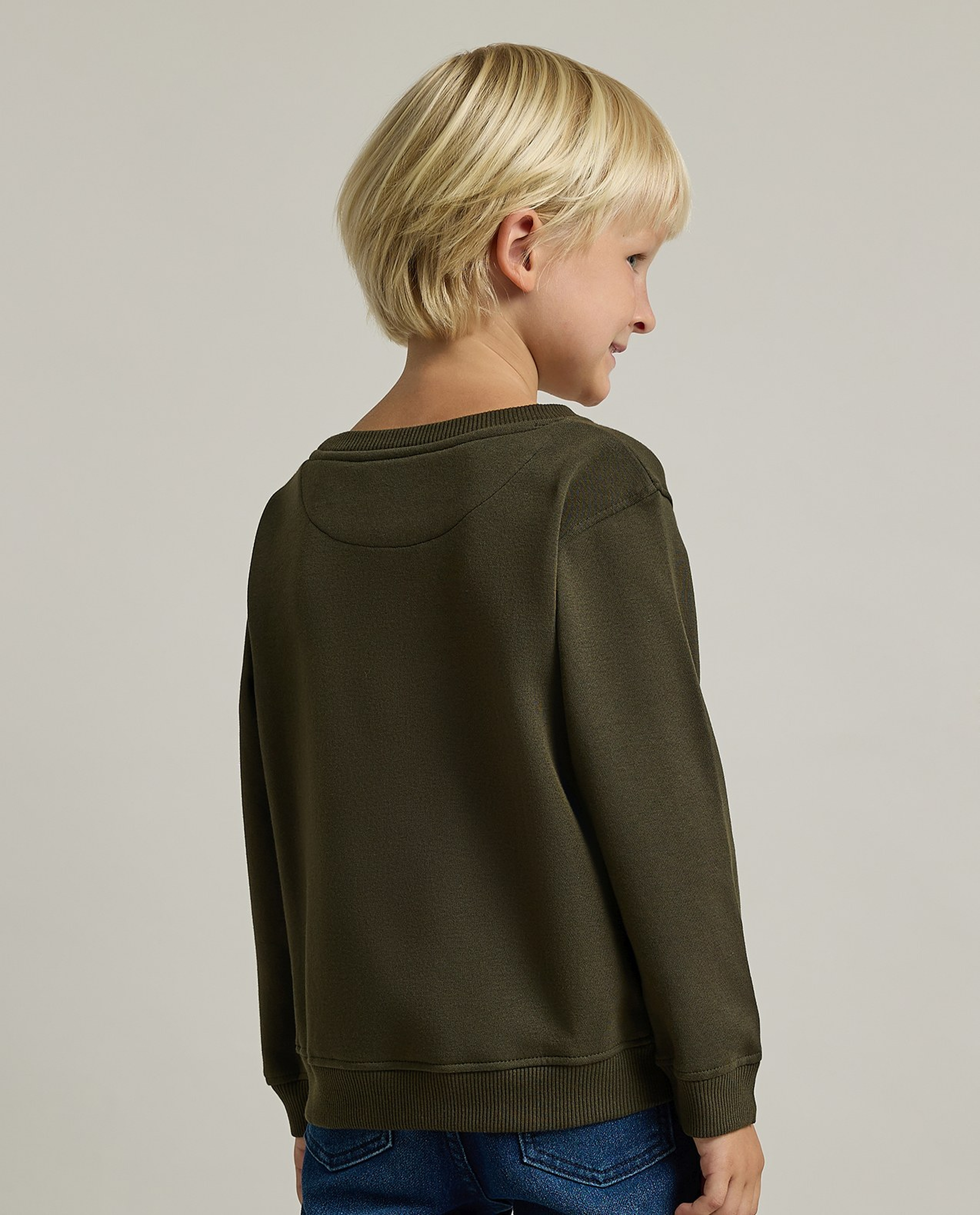 Printed Sweatshirt with Crew Neck and Long Sleeves