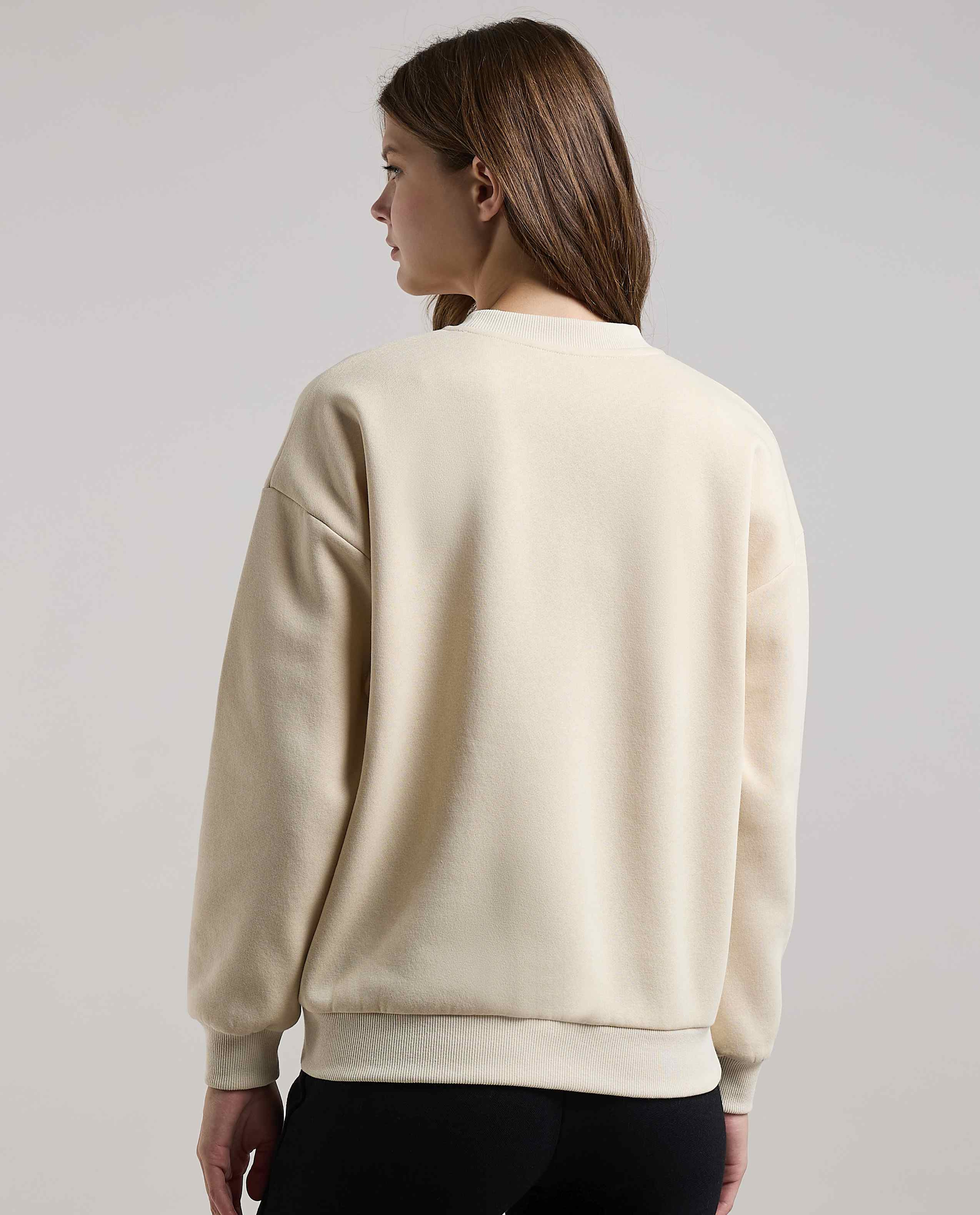 Embroidered Sweatshirt with Crew Neck and Long Sleeves