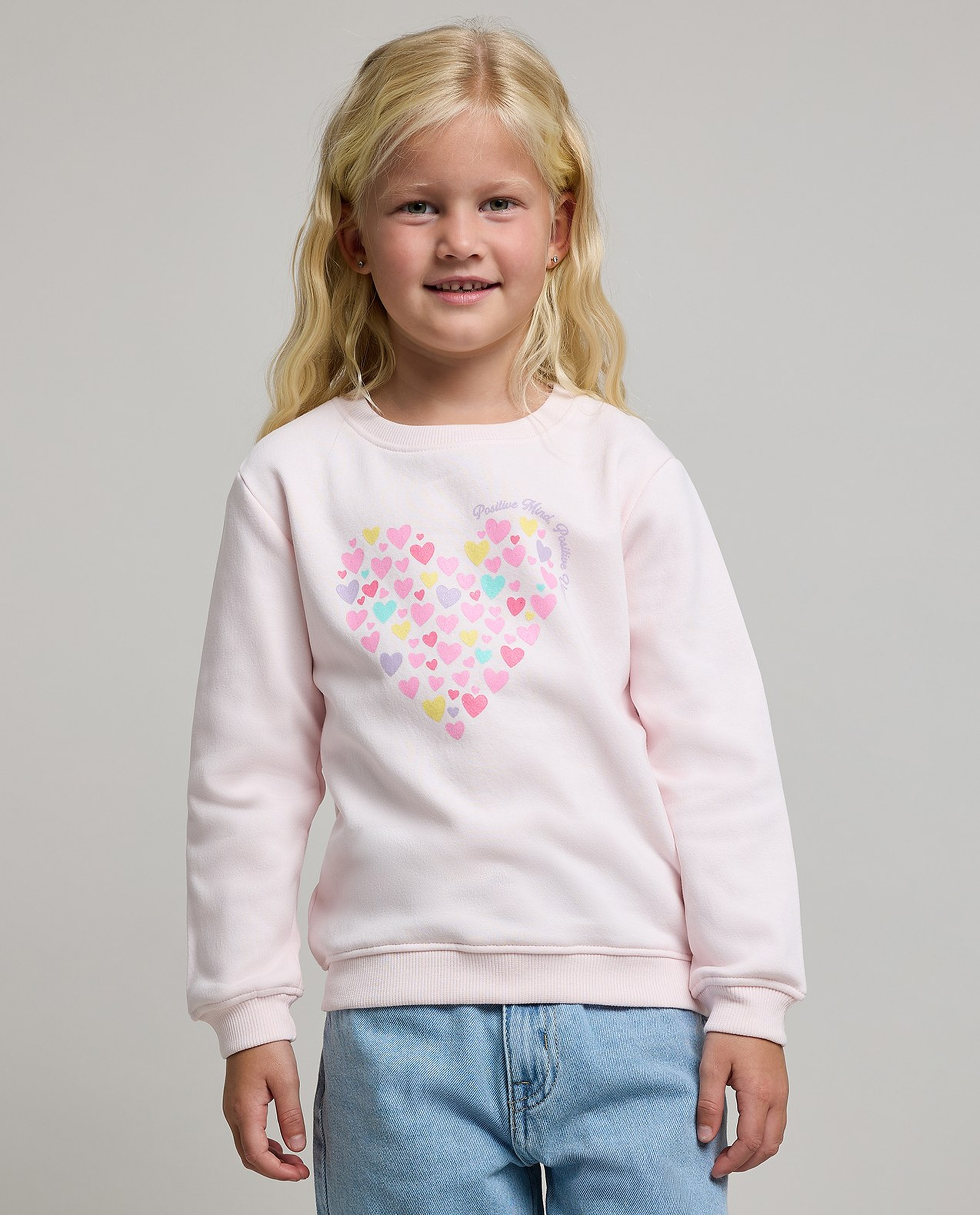 Printed Sweatshirt with Crew Neck and Long Sleeves