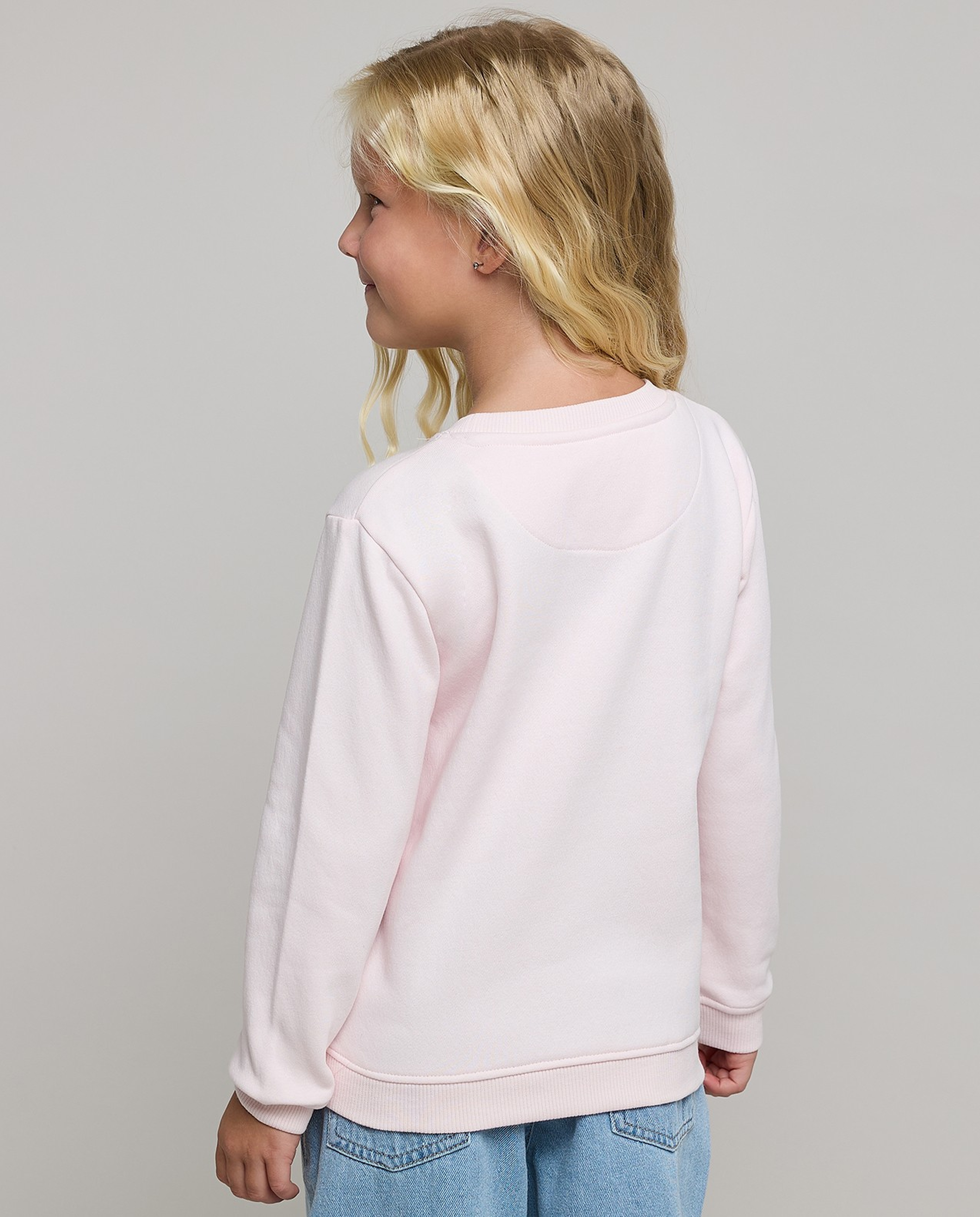 Printed Sweatshirt with Crew Neck and Long Sleeves