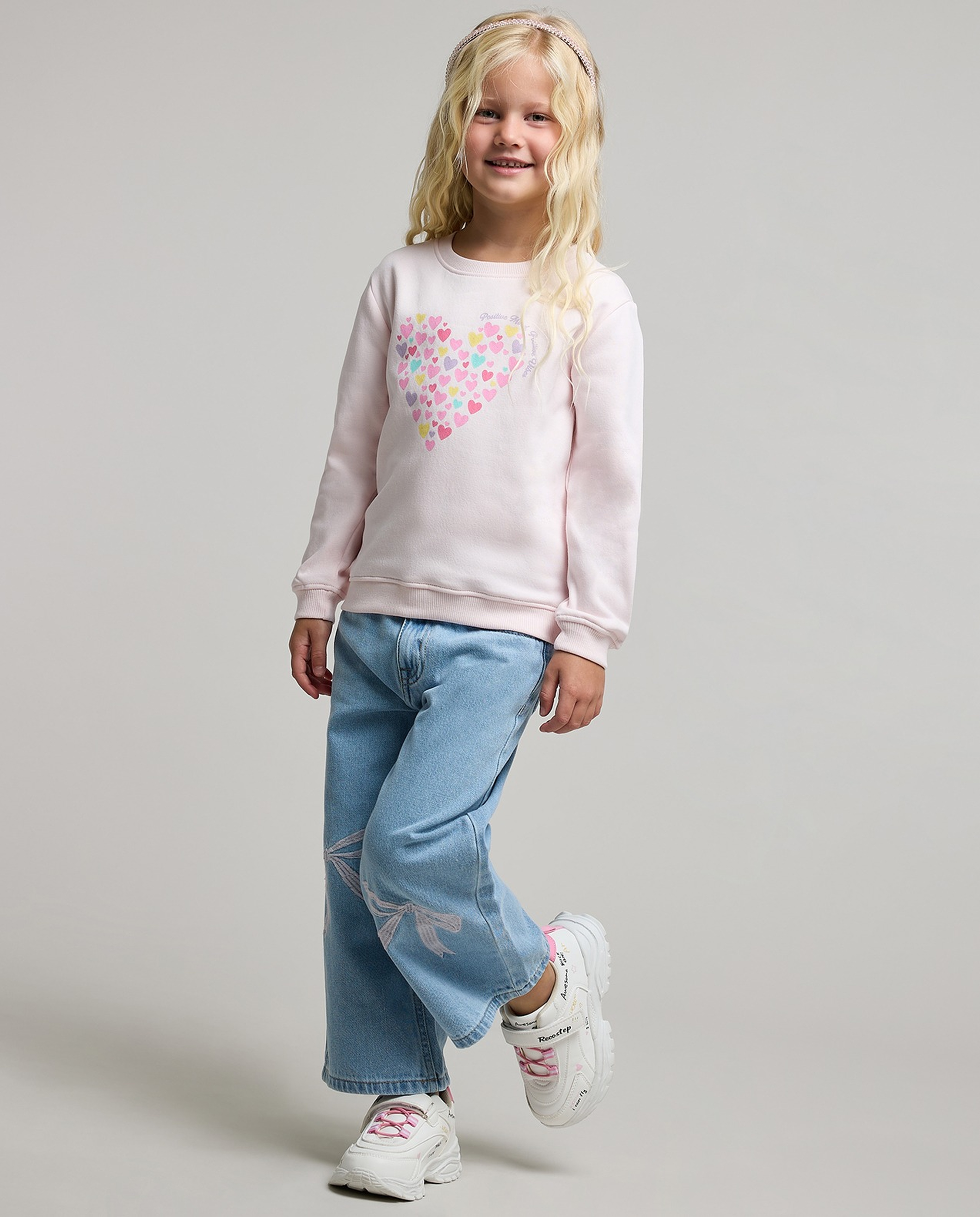 Printed Sweatshirt with Crew Neck and Long Sleeves