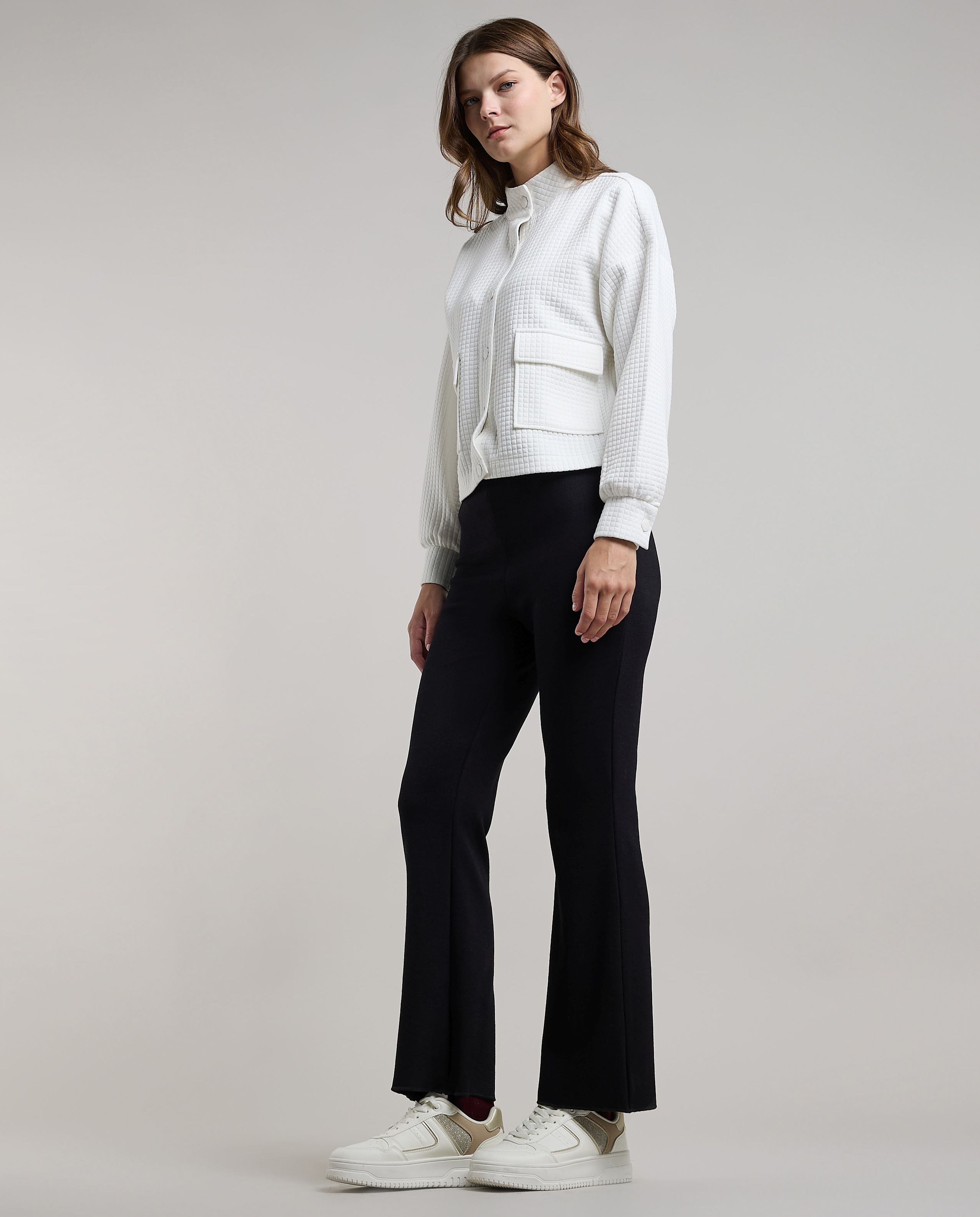 Solid Knit Pants with Elastic waist