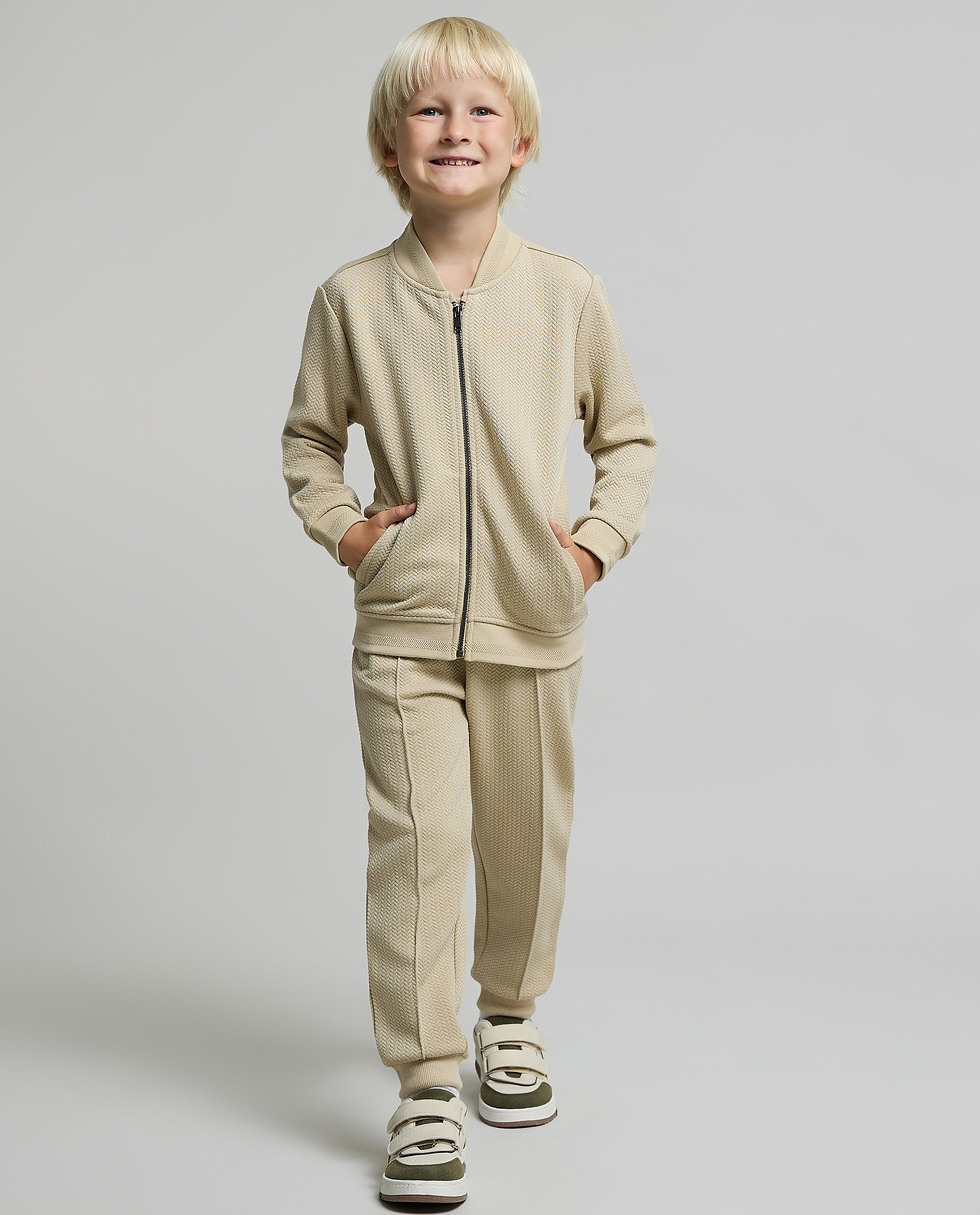 Solid Jacket and Jogger Set