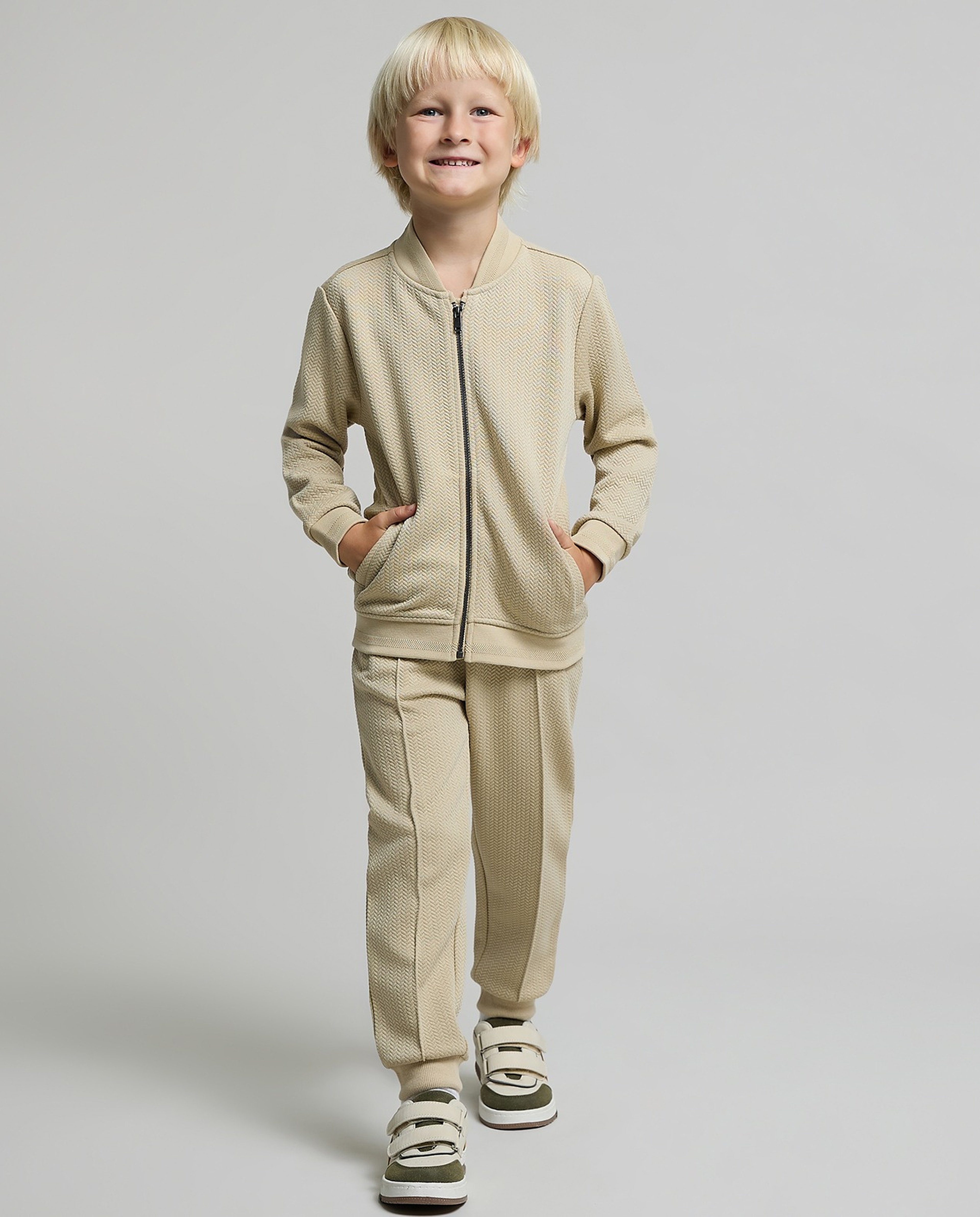 Solid Jacket and Jogger Set