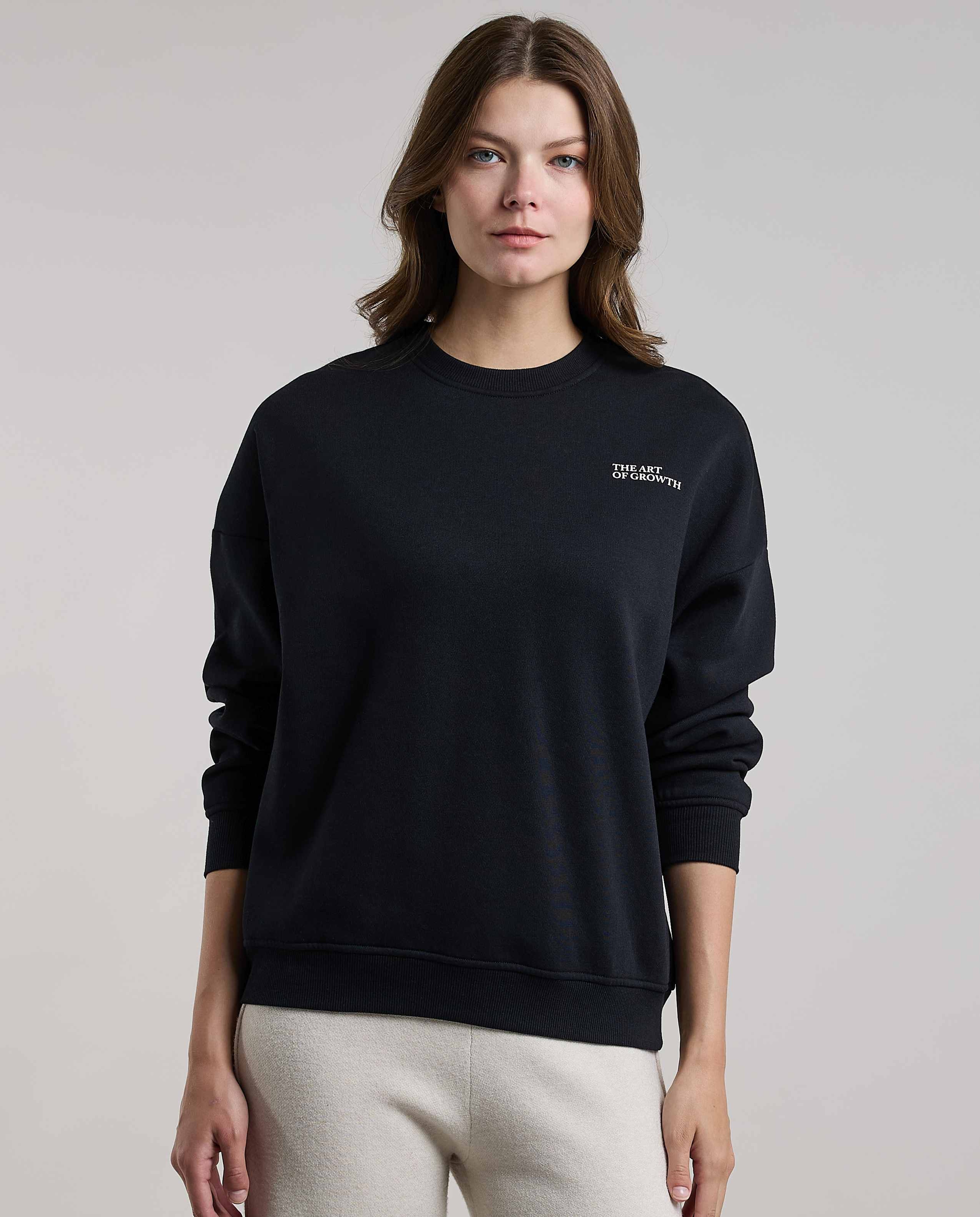 Printed Sweatshirt with Crew Neck and Long Sleeves