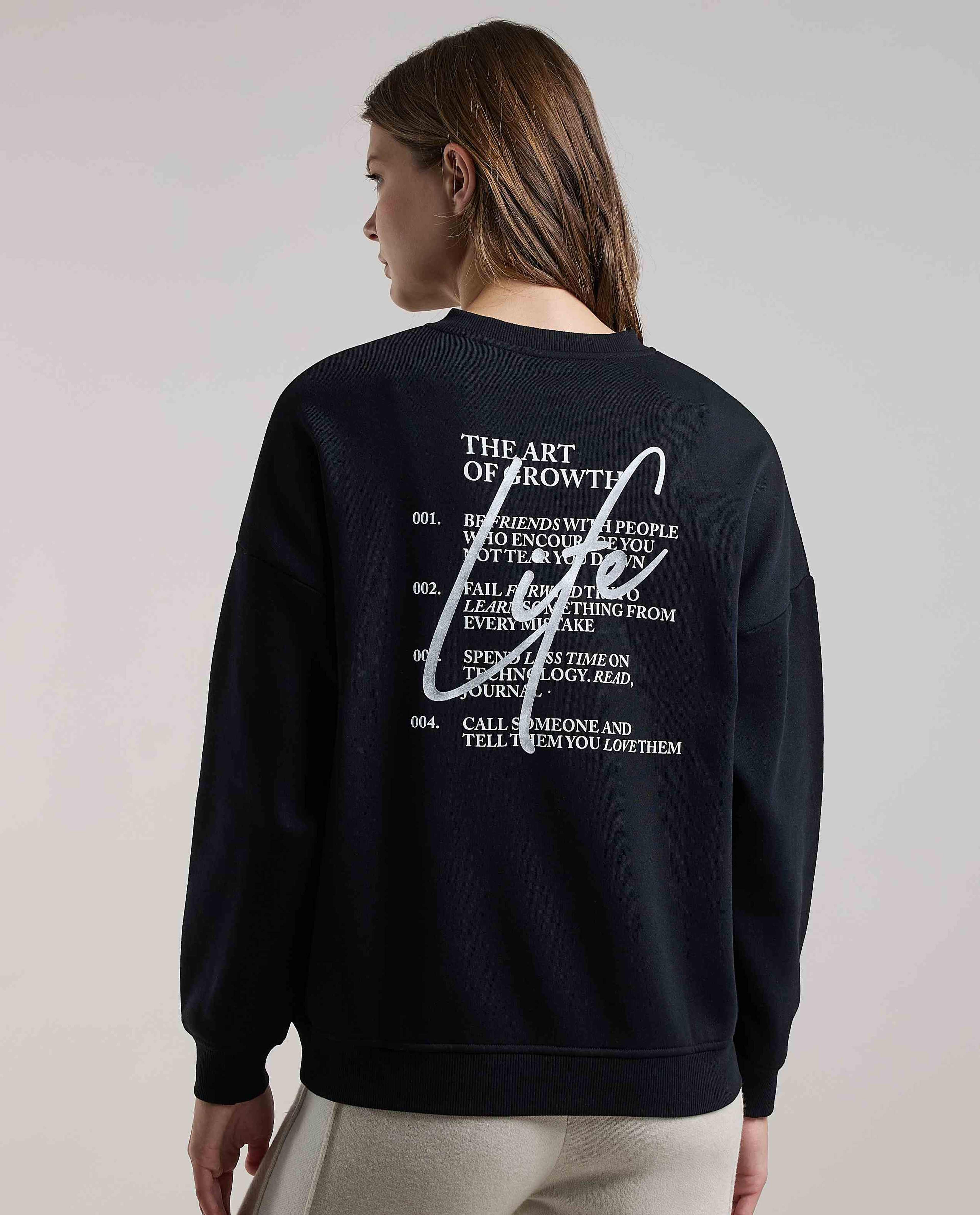 Printed Sweatshirt with Crew Neck and Long Sleeves