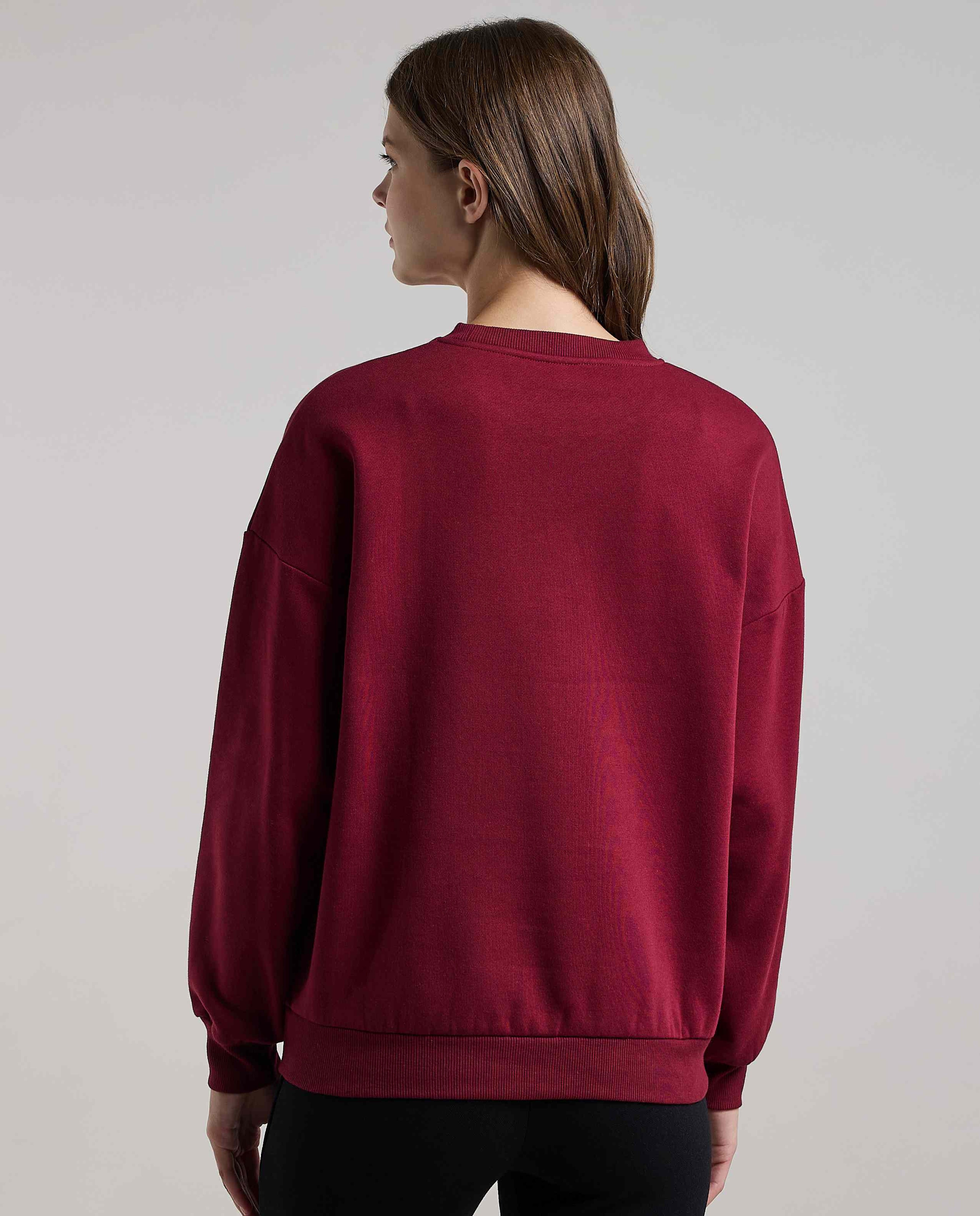 Embroidered Sweatshirt with Crew Neck and Long Sleeves