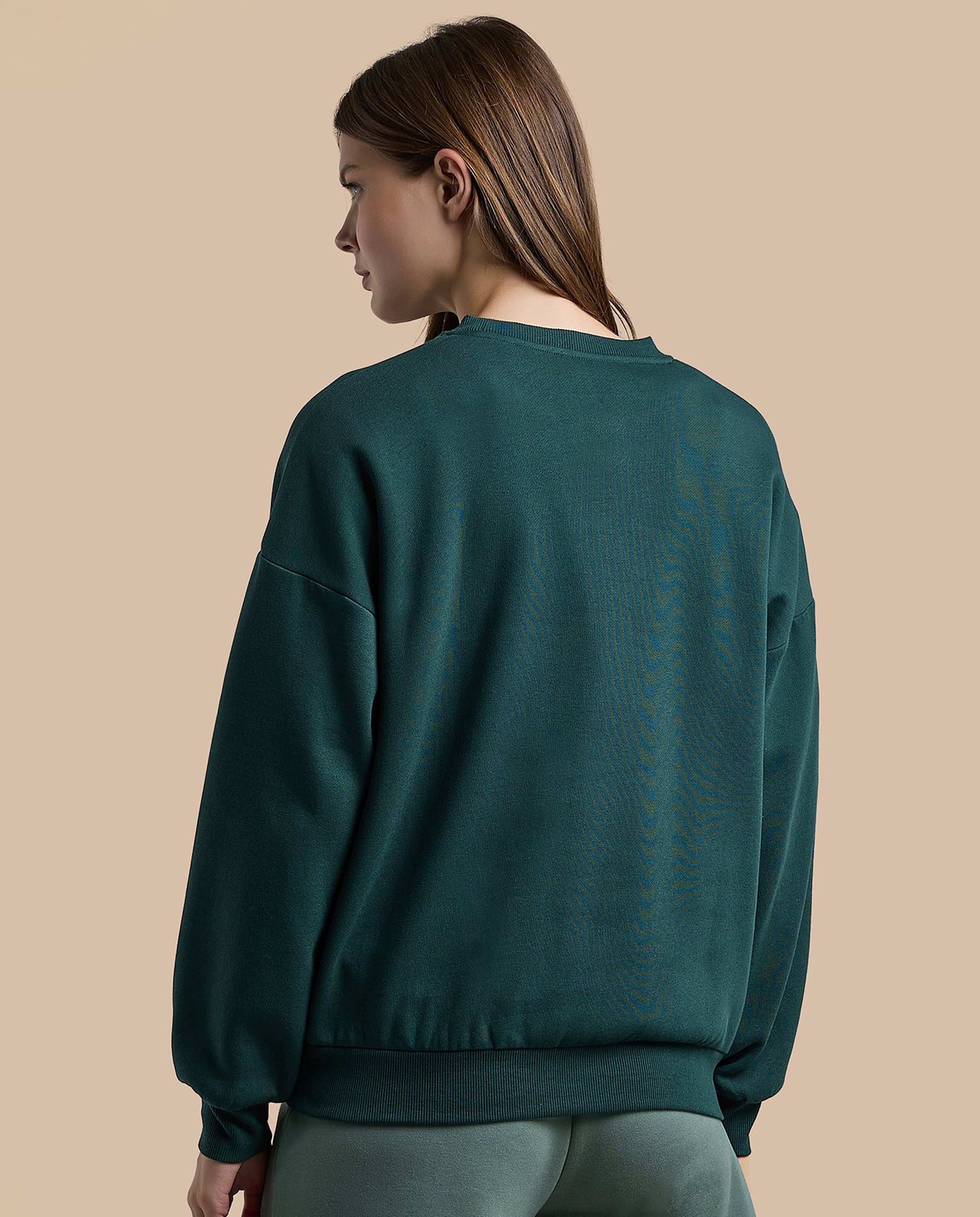 Embroidered Sweatshirt with Crew Neck and Long Sleeves