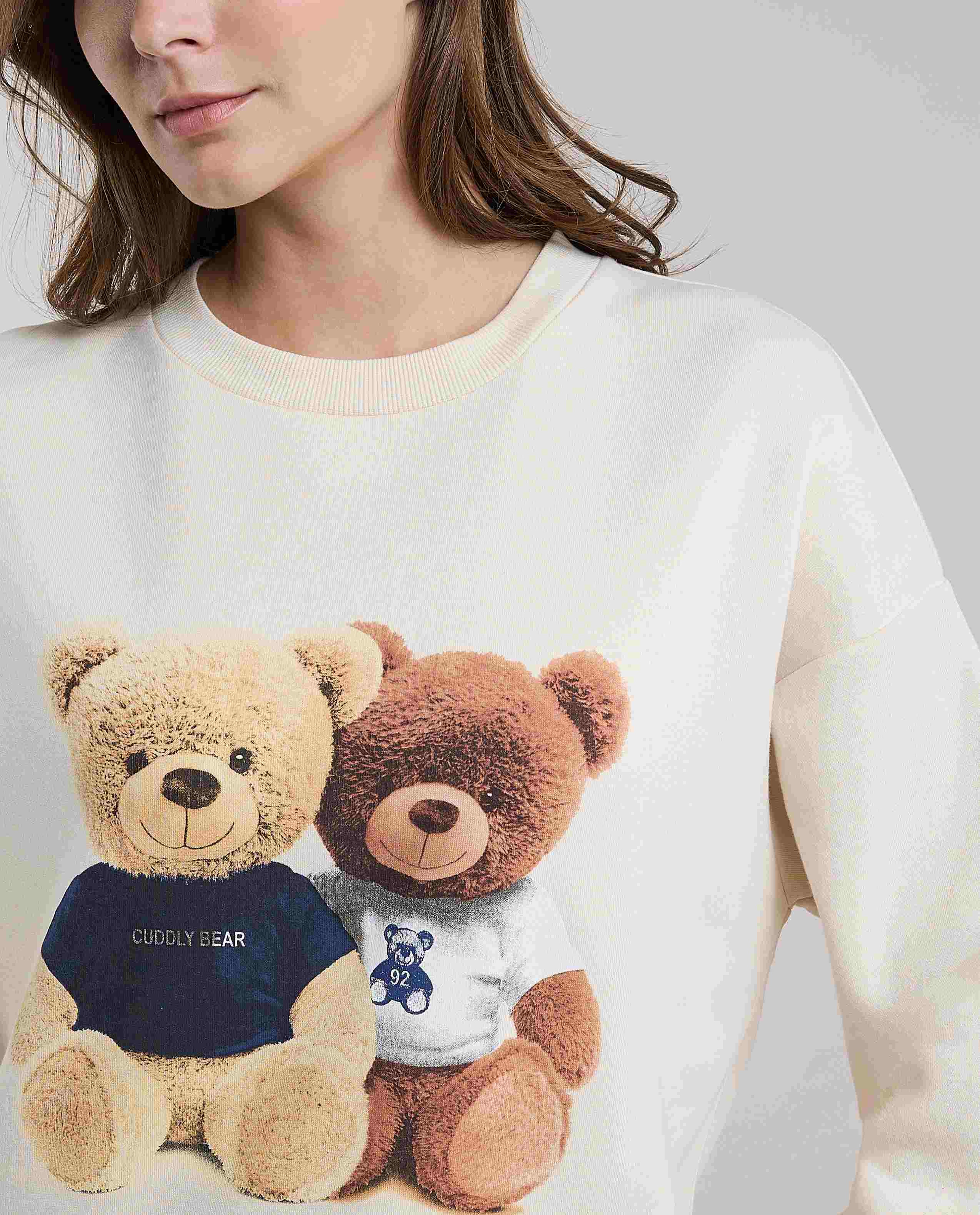 Printed Sweatshirt with Crew Neck and Long Sleeves