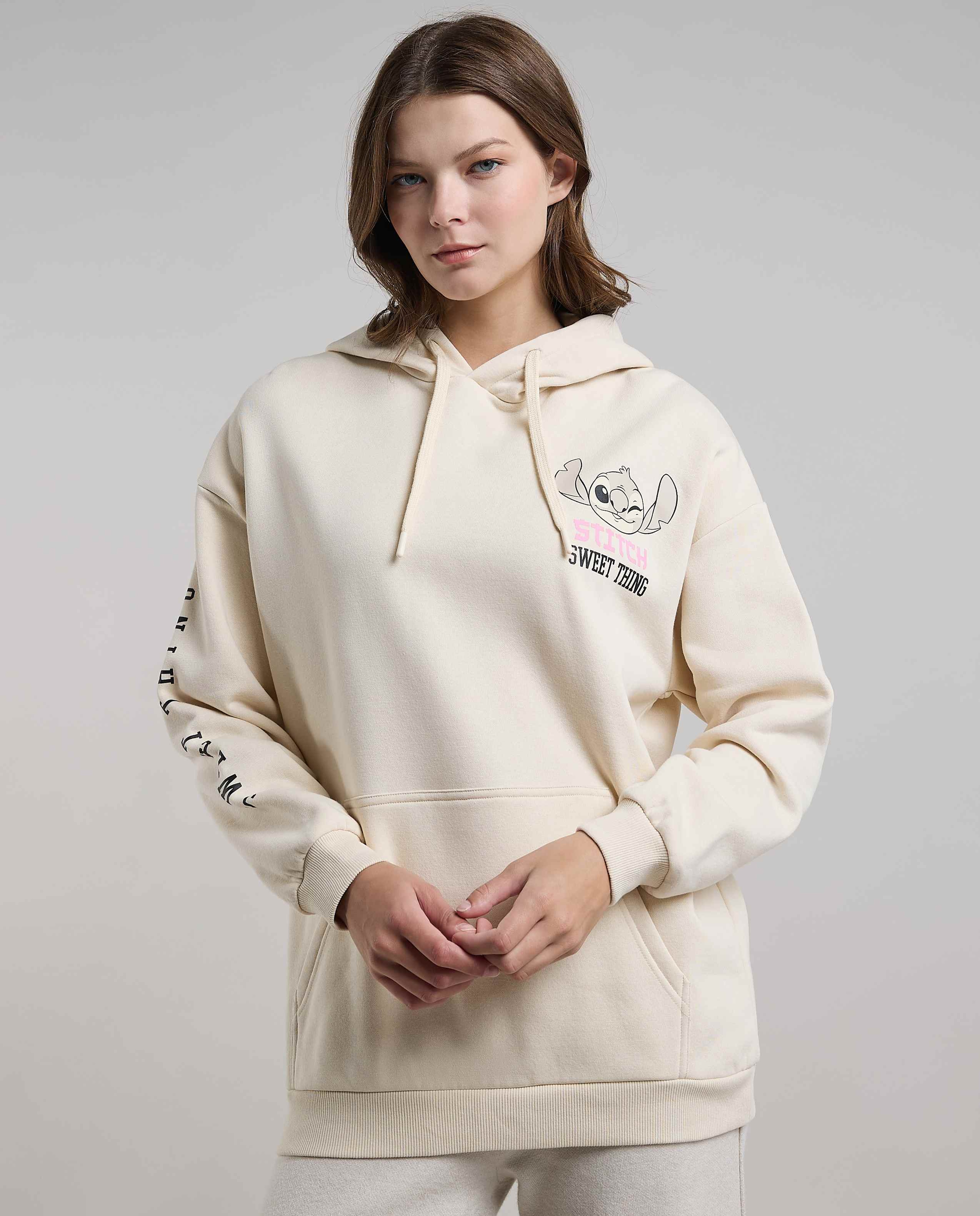 Embroidered Sweatshirt with Crew Neck and Long Sleeves