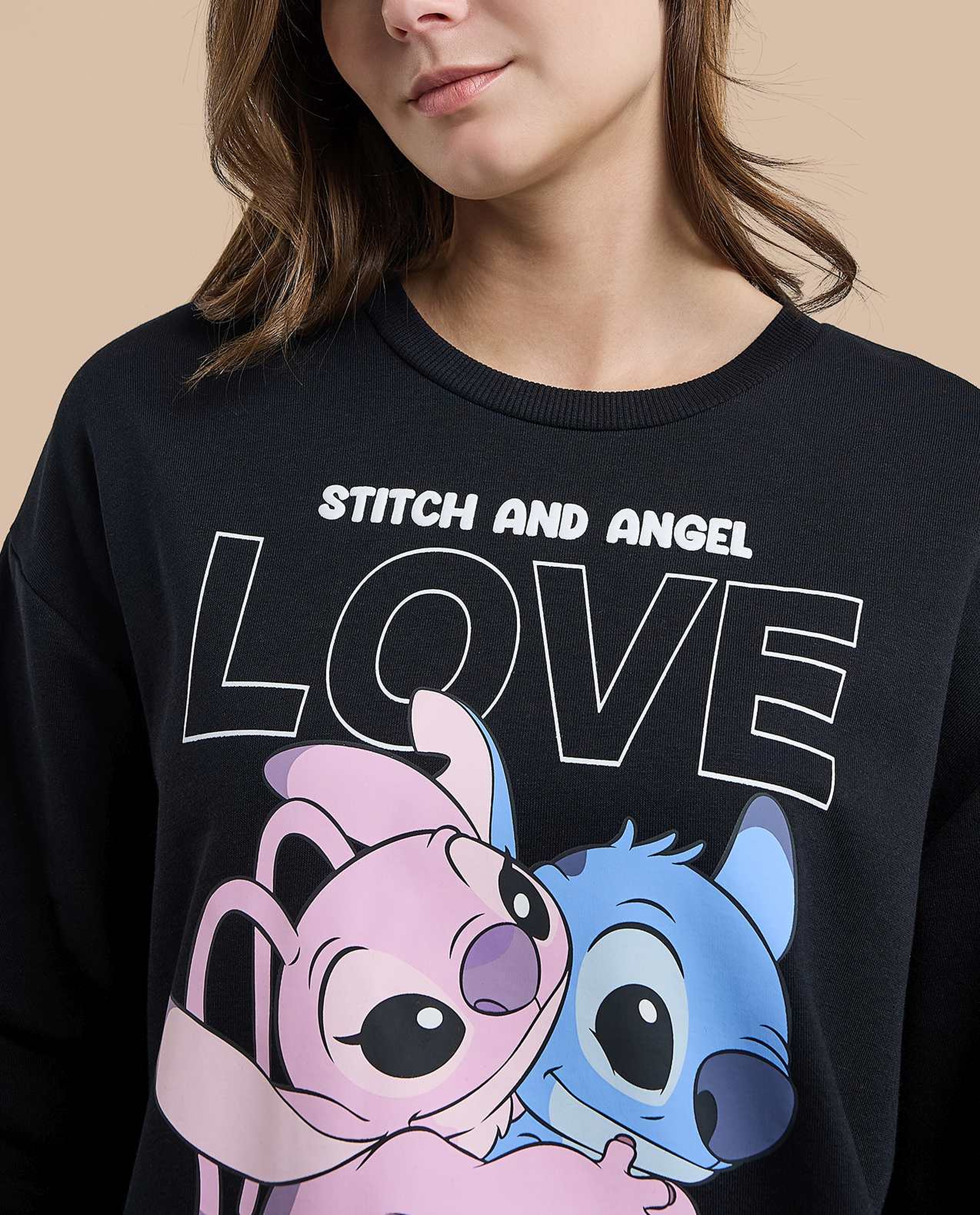 Embroidered Sweatshirt with Crew Neck and Long Sleeves