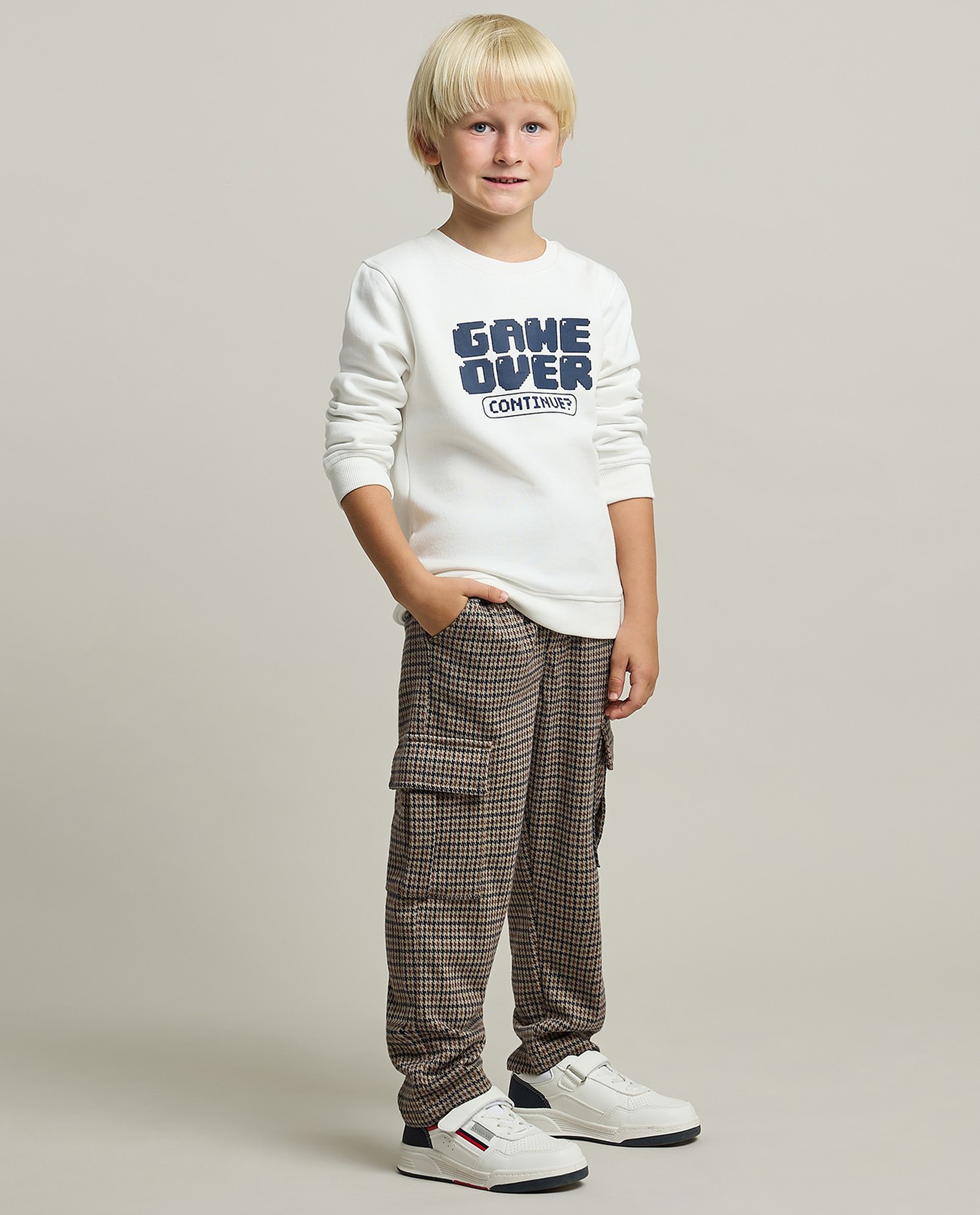 Textured Joggers with Drawstring Waist