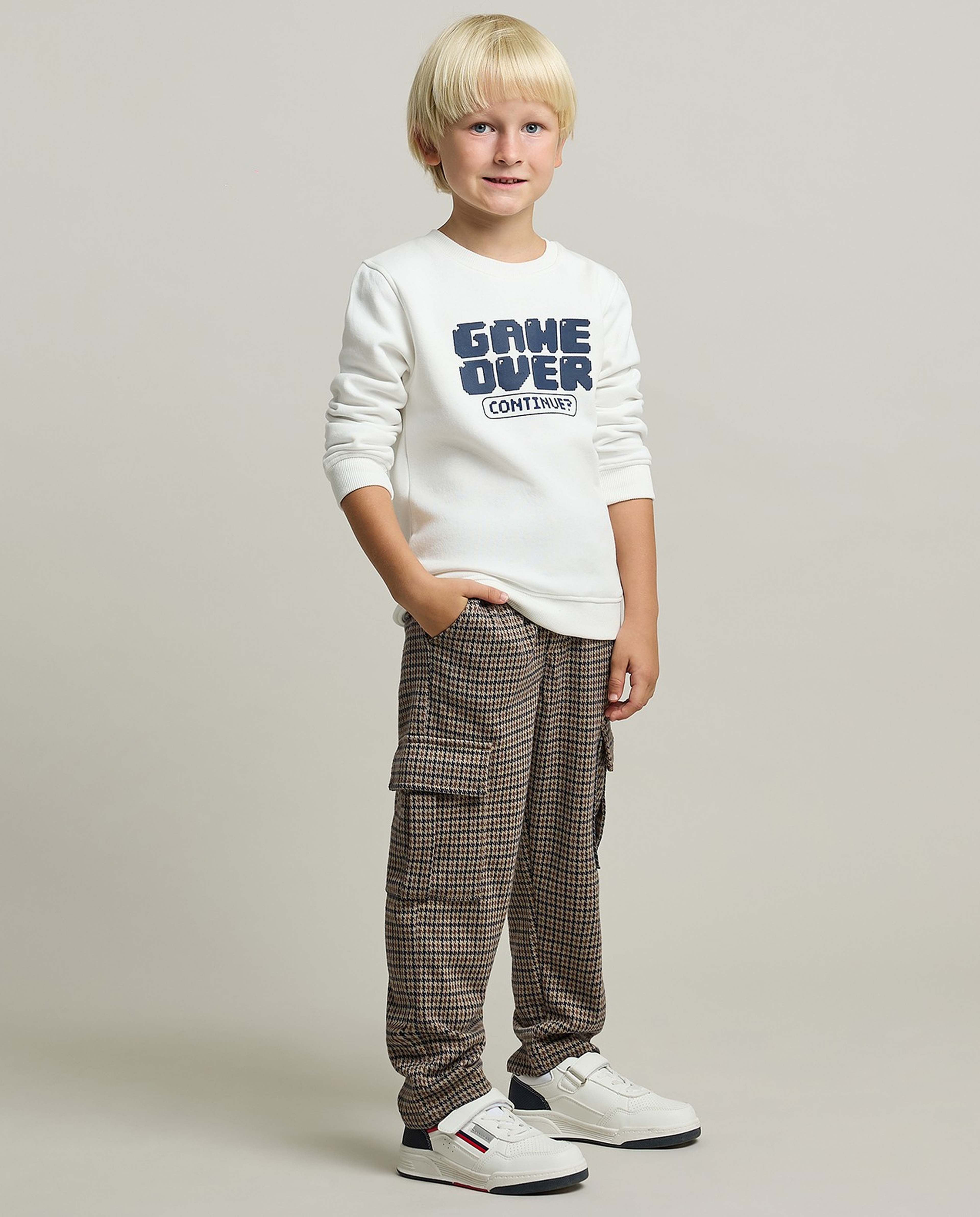 Textured Joggers with Drawstring Waist