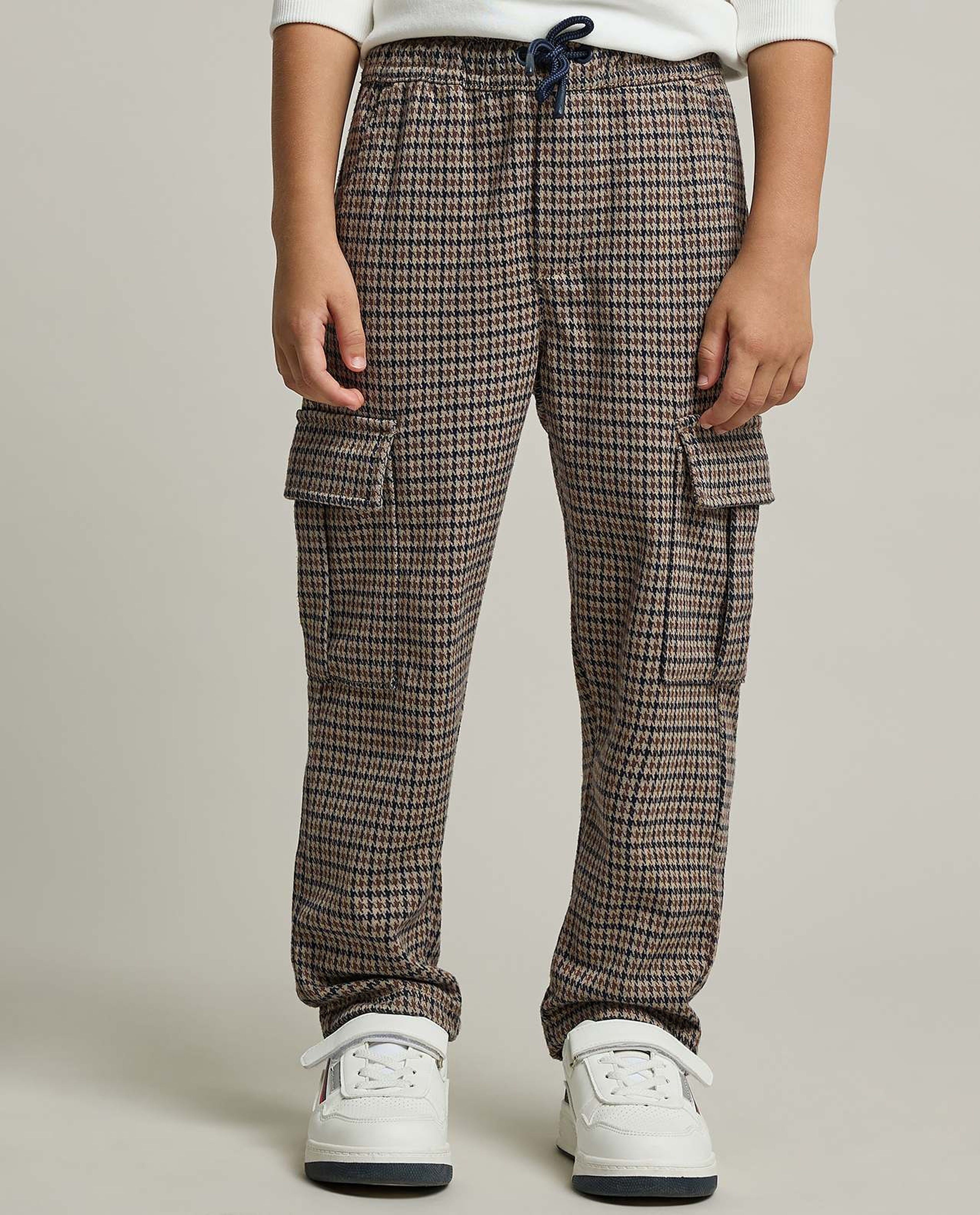 Textured Joggers with Drawstring Waist