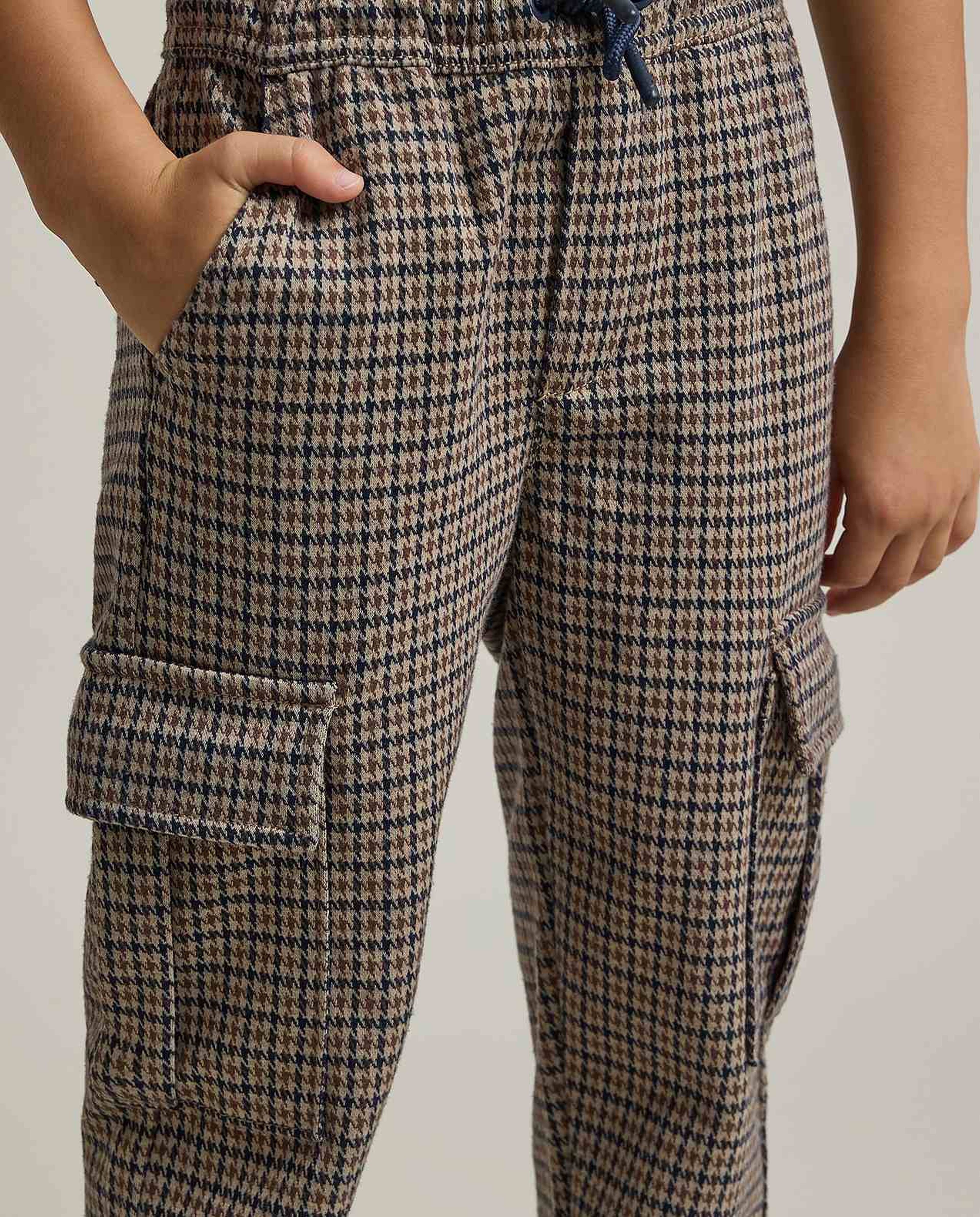 Textured Joggers with Drawstring Waist