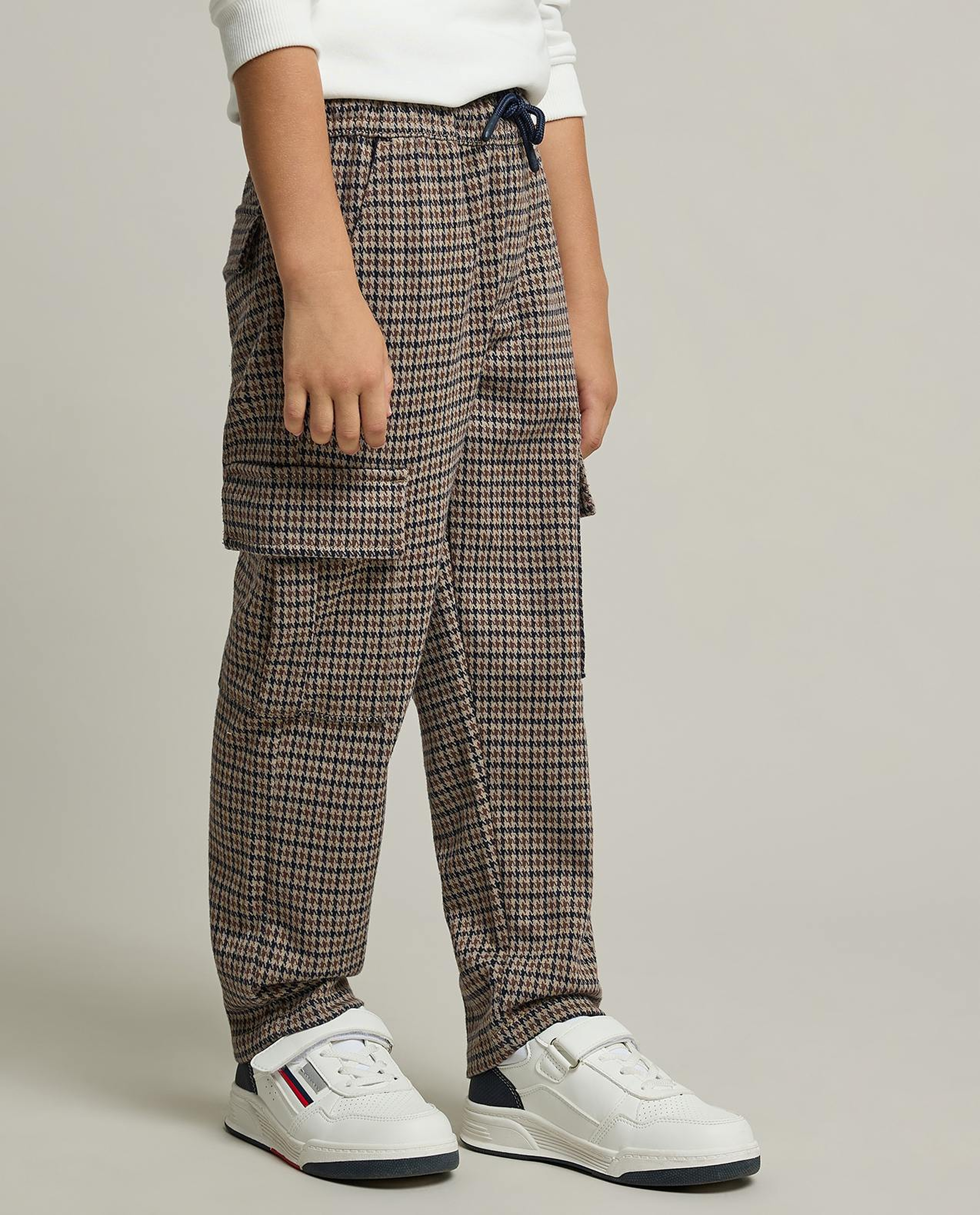 Textured Joggers with Drawstring Waist