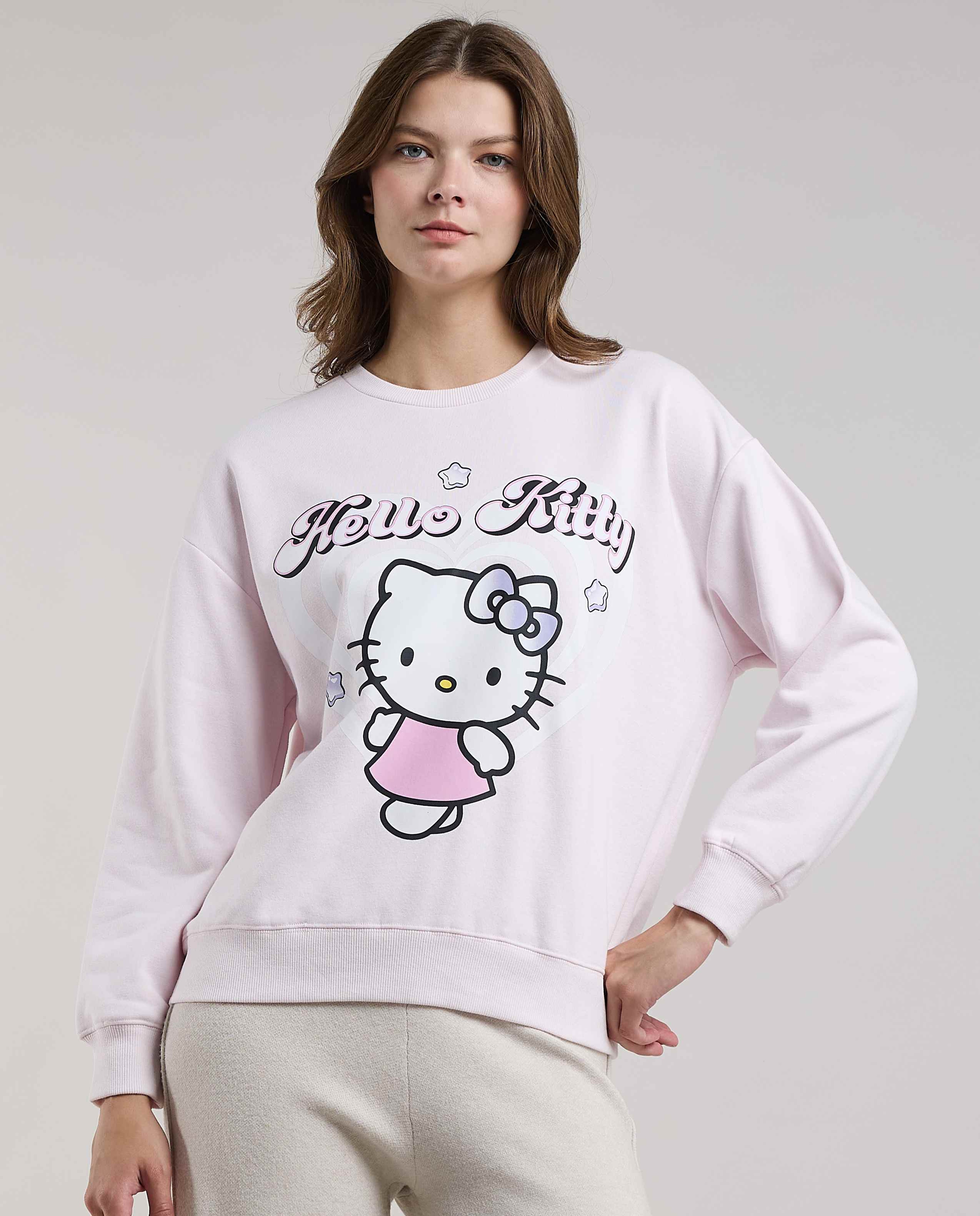 Embroidered Sweatshirt with Crew Neck and Long Sleeves