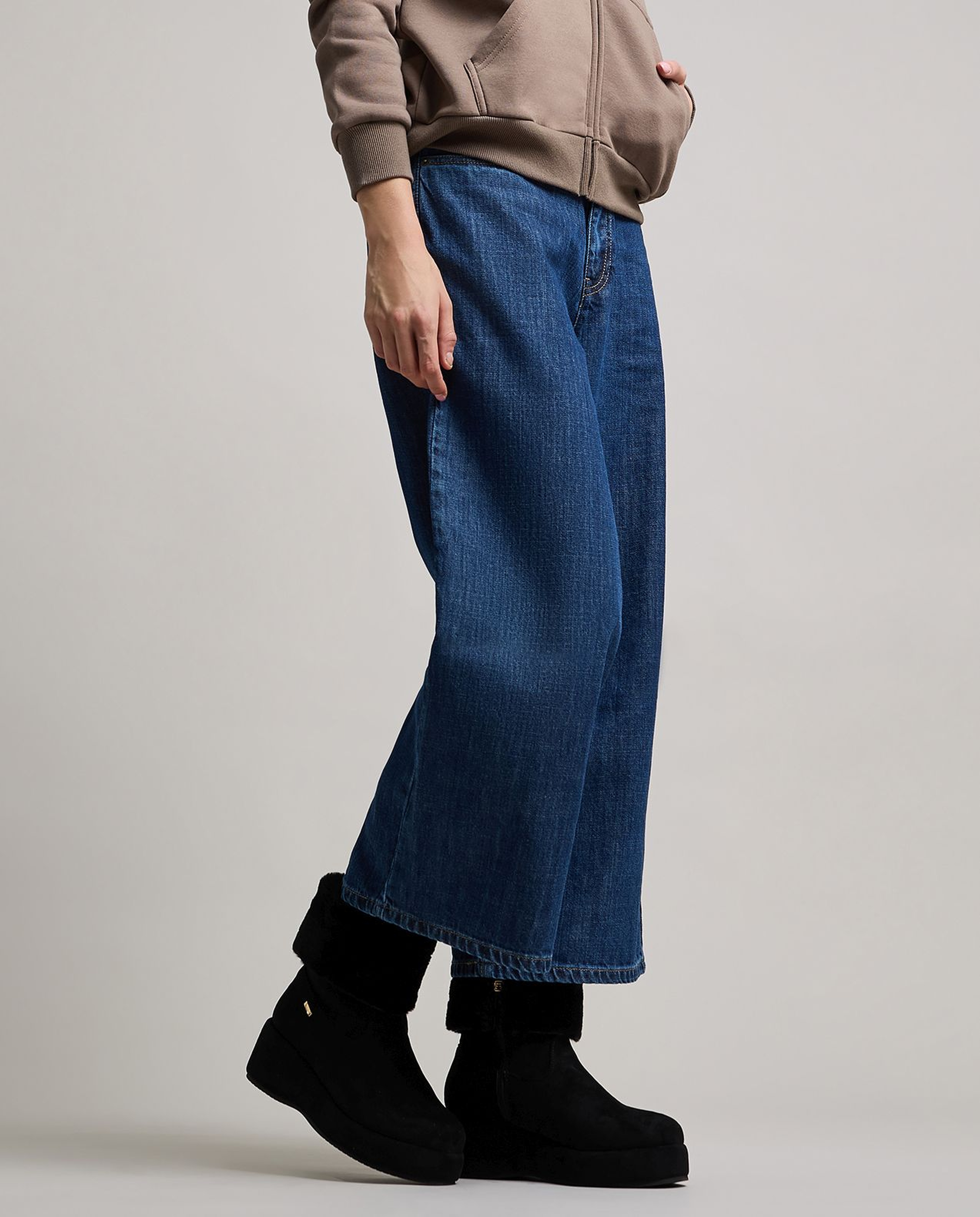 Fur Cuff Ankle Boots