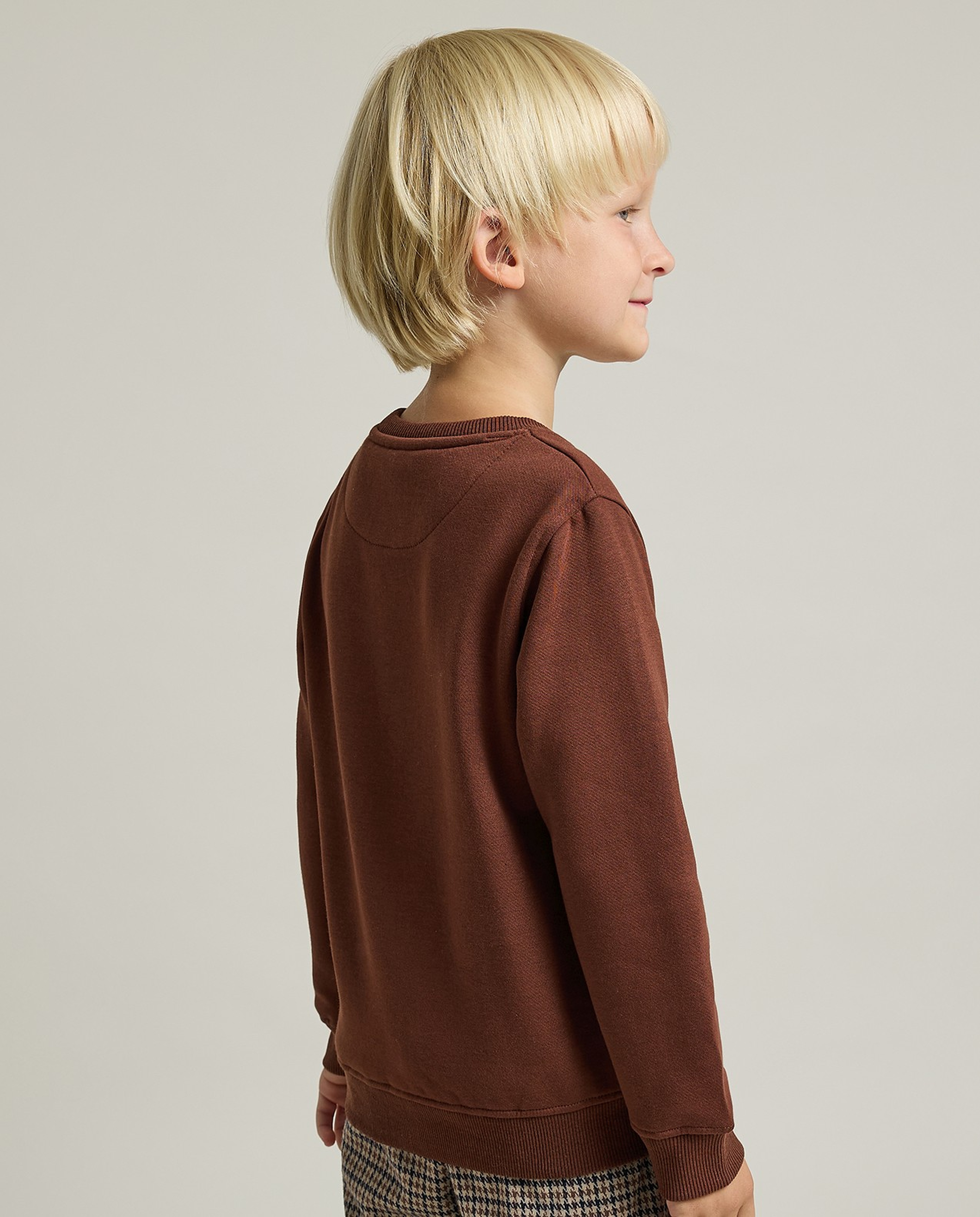 Printed Sweatshirt with Crew Neck and Long Sleeves