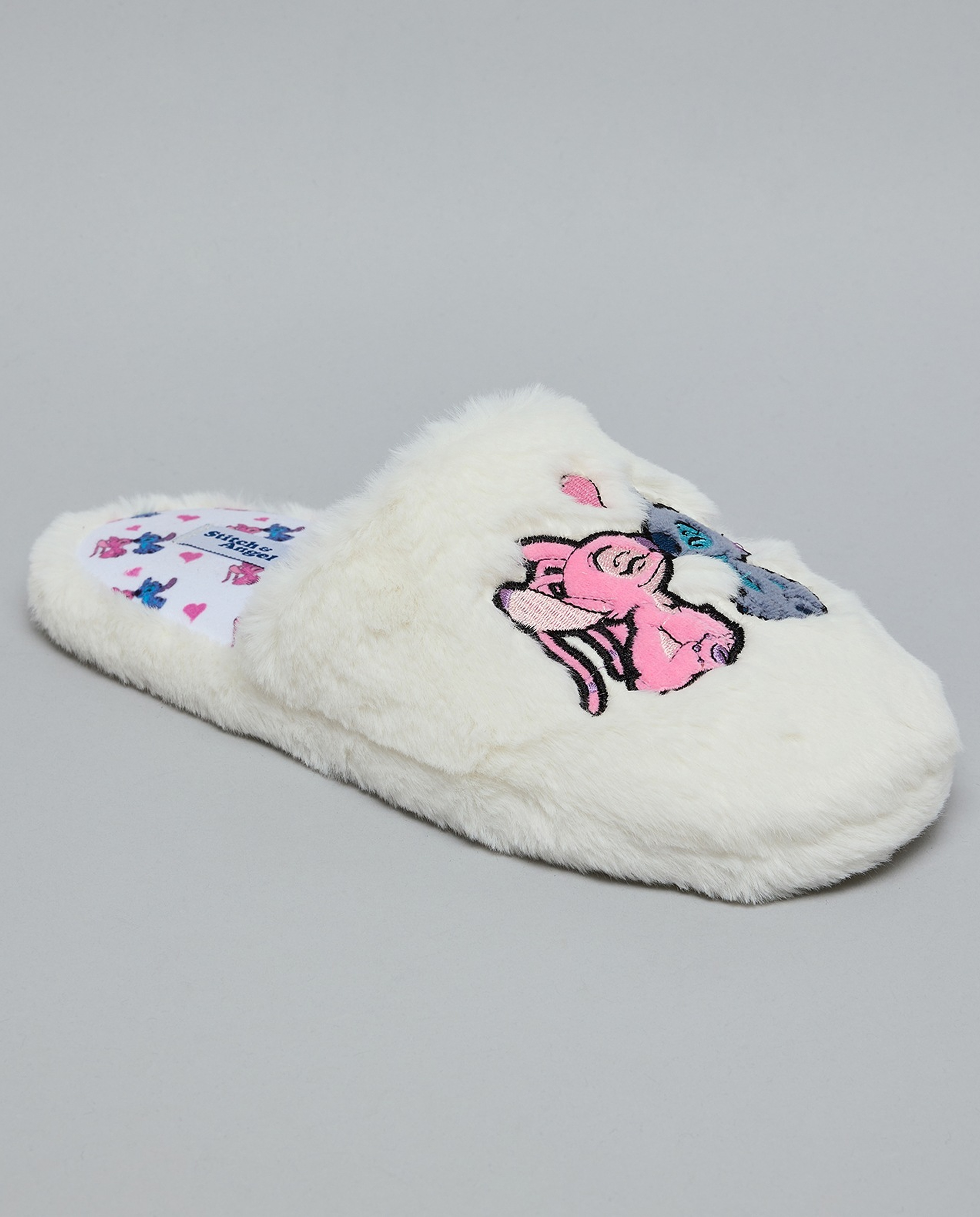 Stitch Embroidered Bedroom Slippers