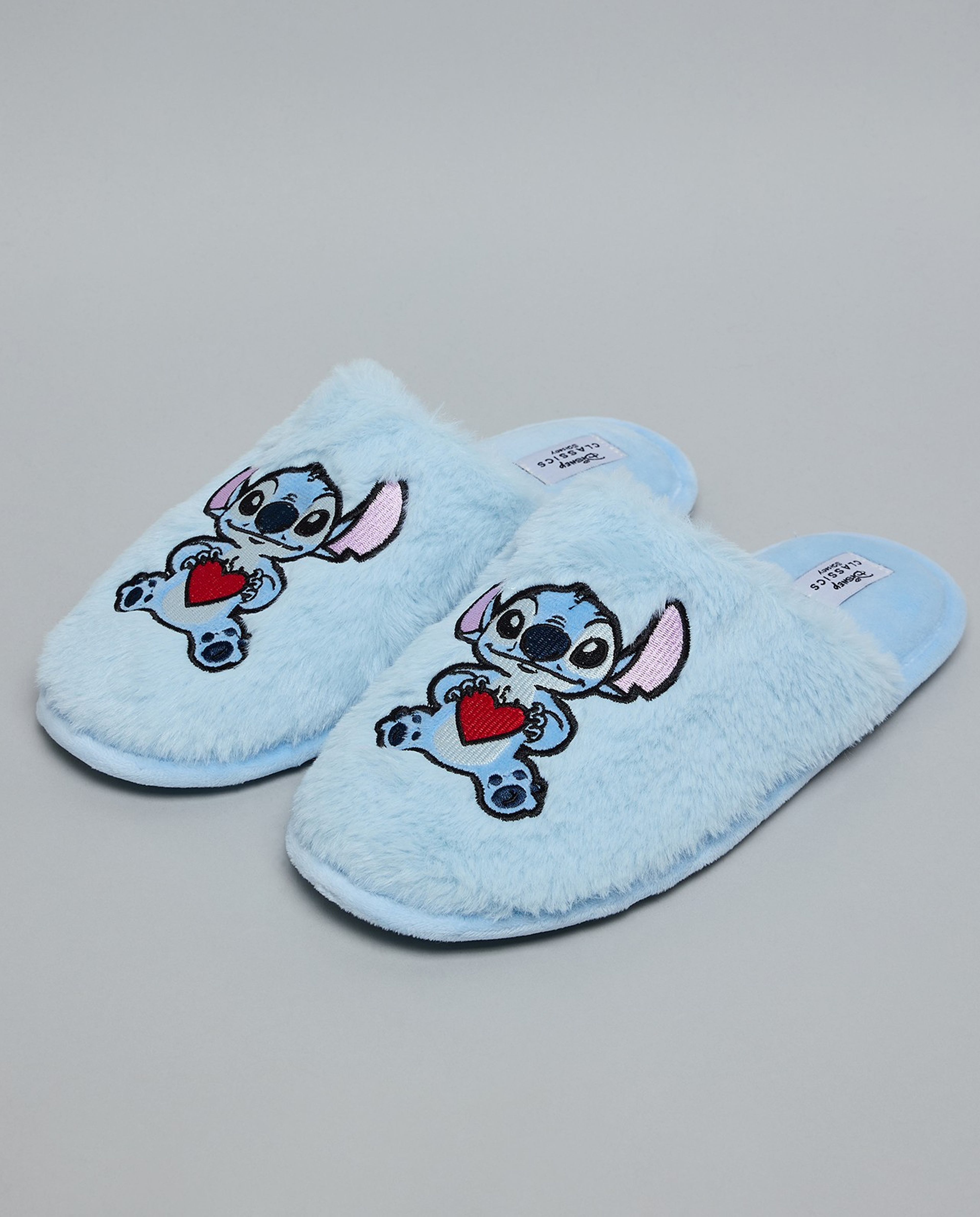 Stitch Embroidered Bedroom Slippers