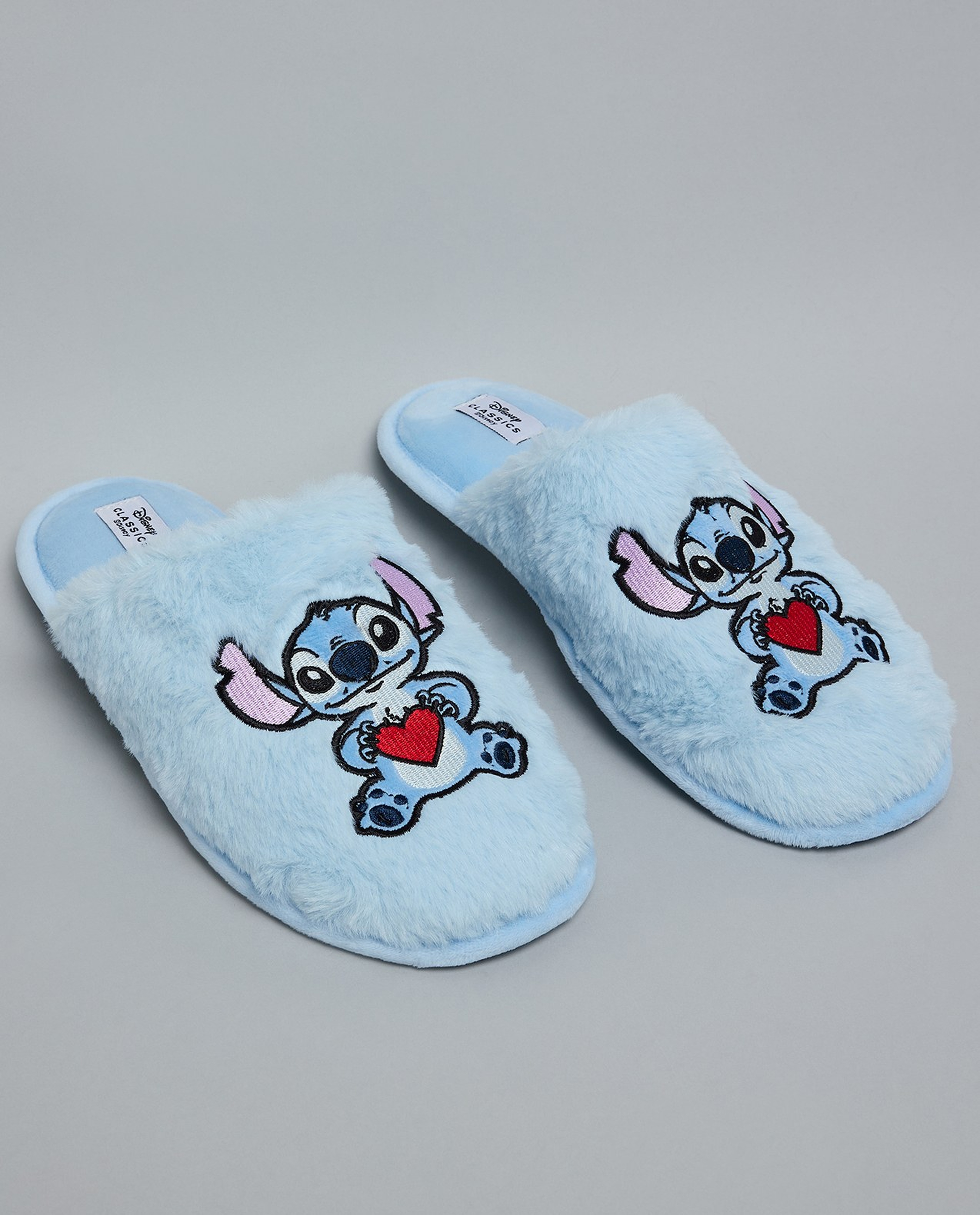 Stitch Embroidered Bedroom Slippers
