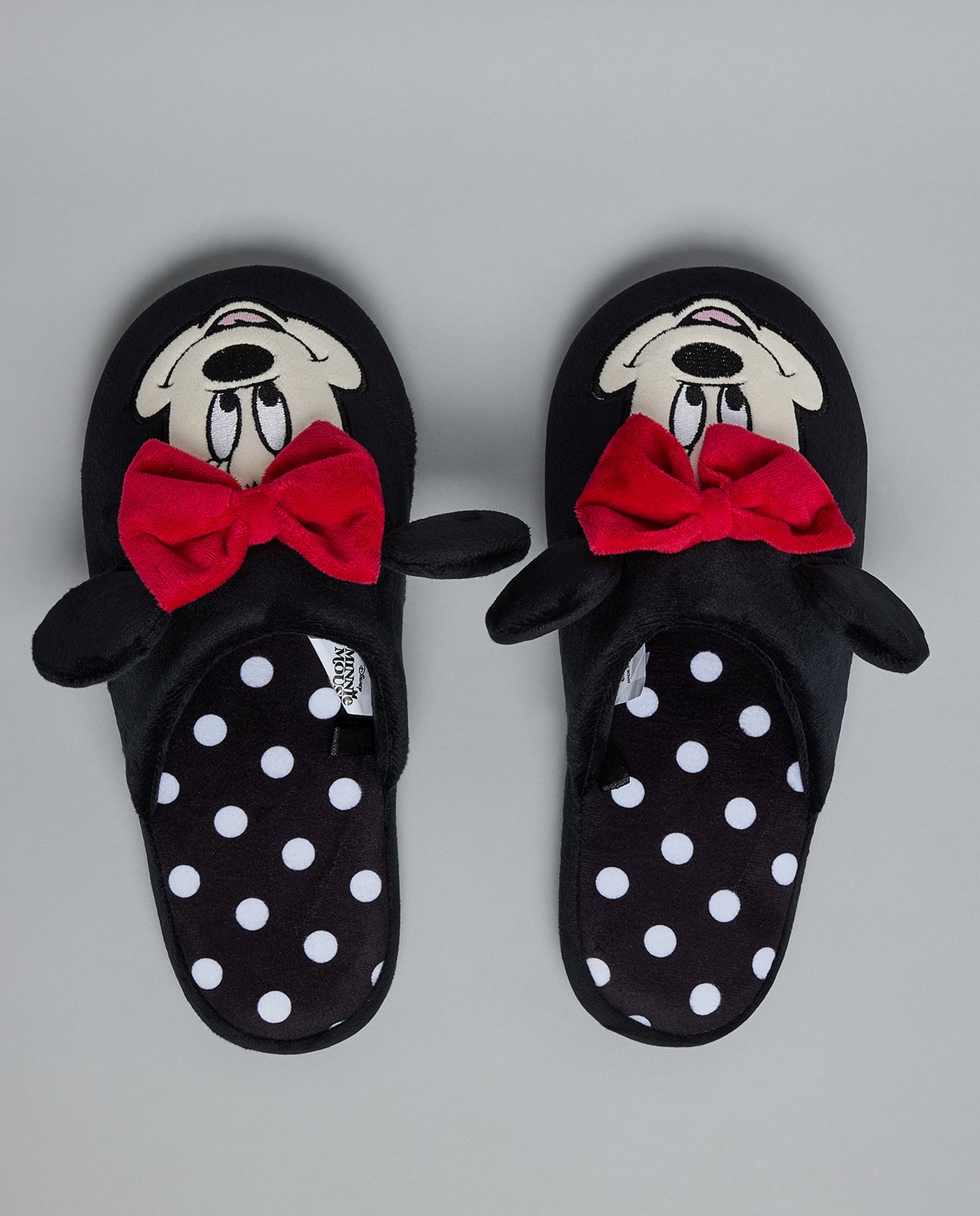 Minnie Mouse Embroidered Bedroom Slippers