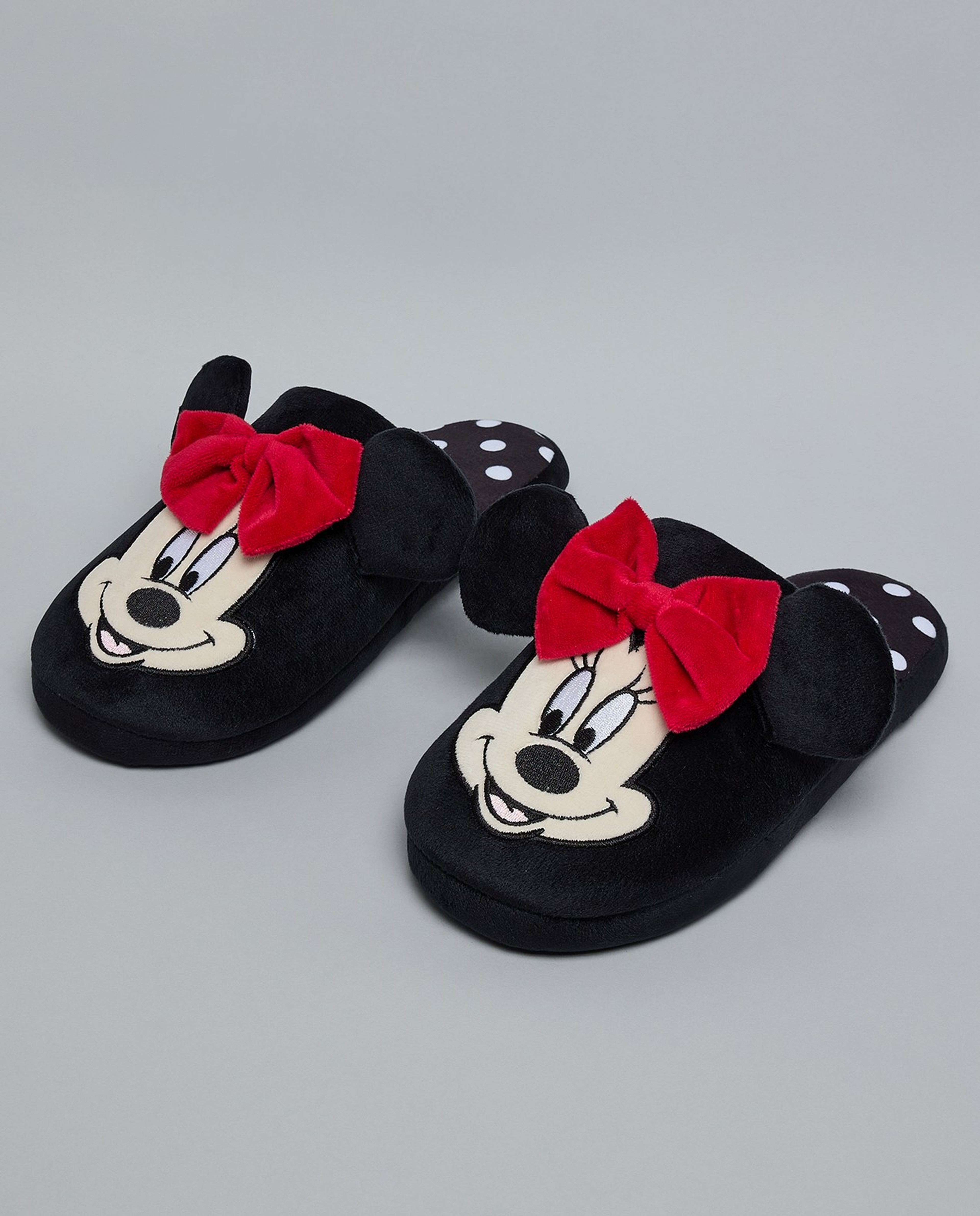 Minnie Mouse Embroidered Bedroom Slippers