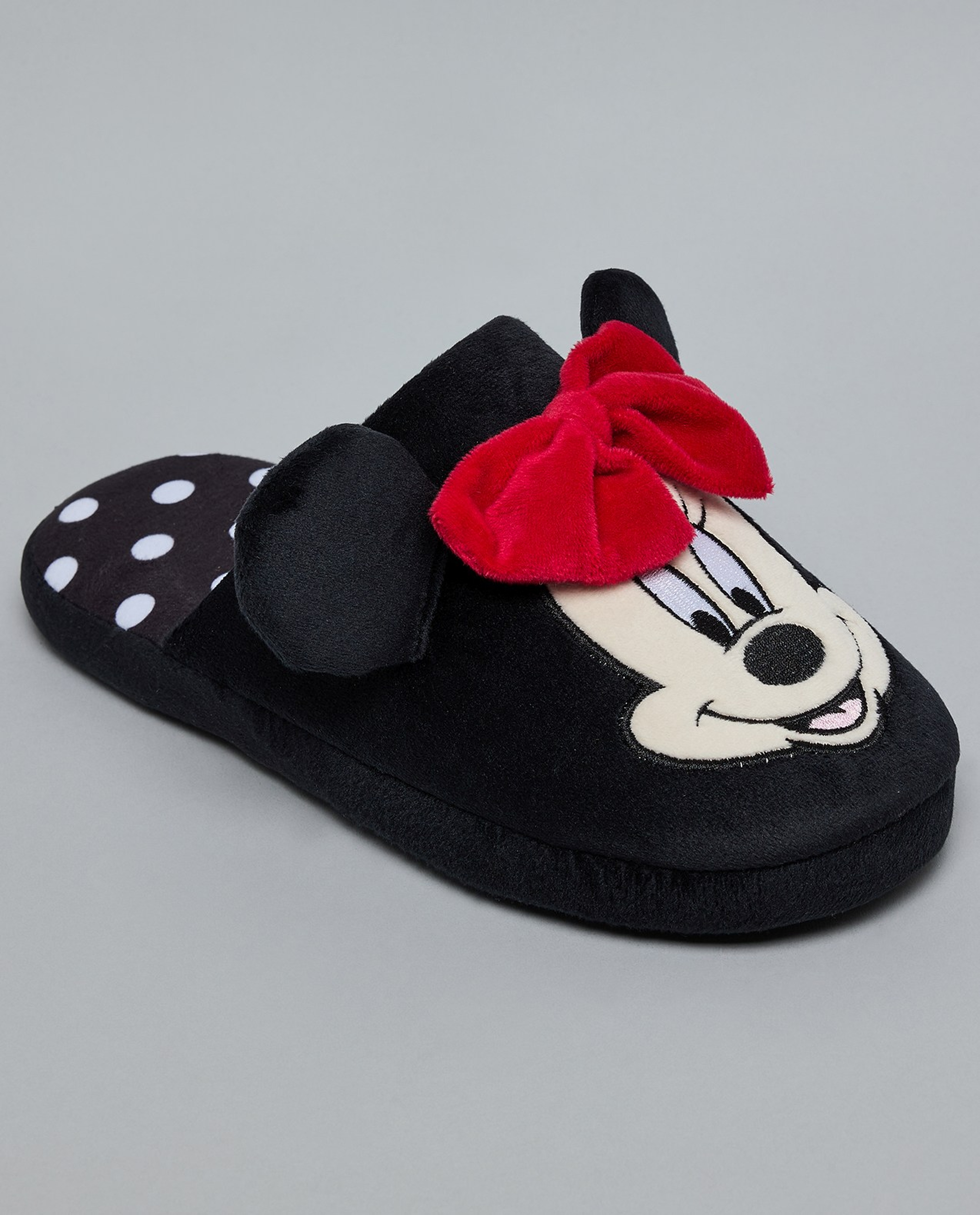 Minnie Mouse Embroidered Bedroom Slippers