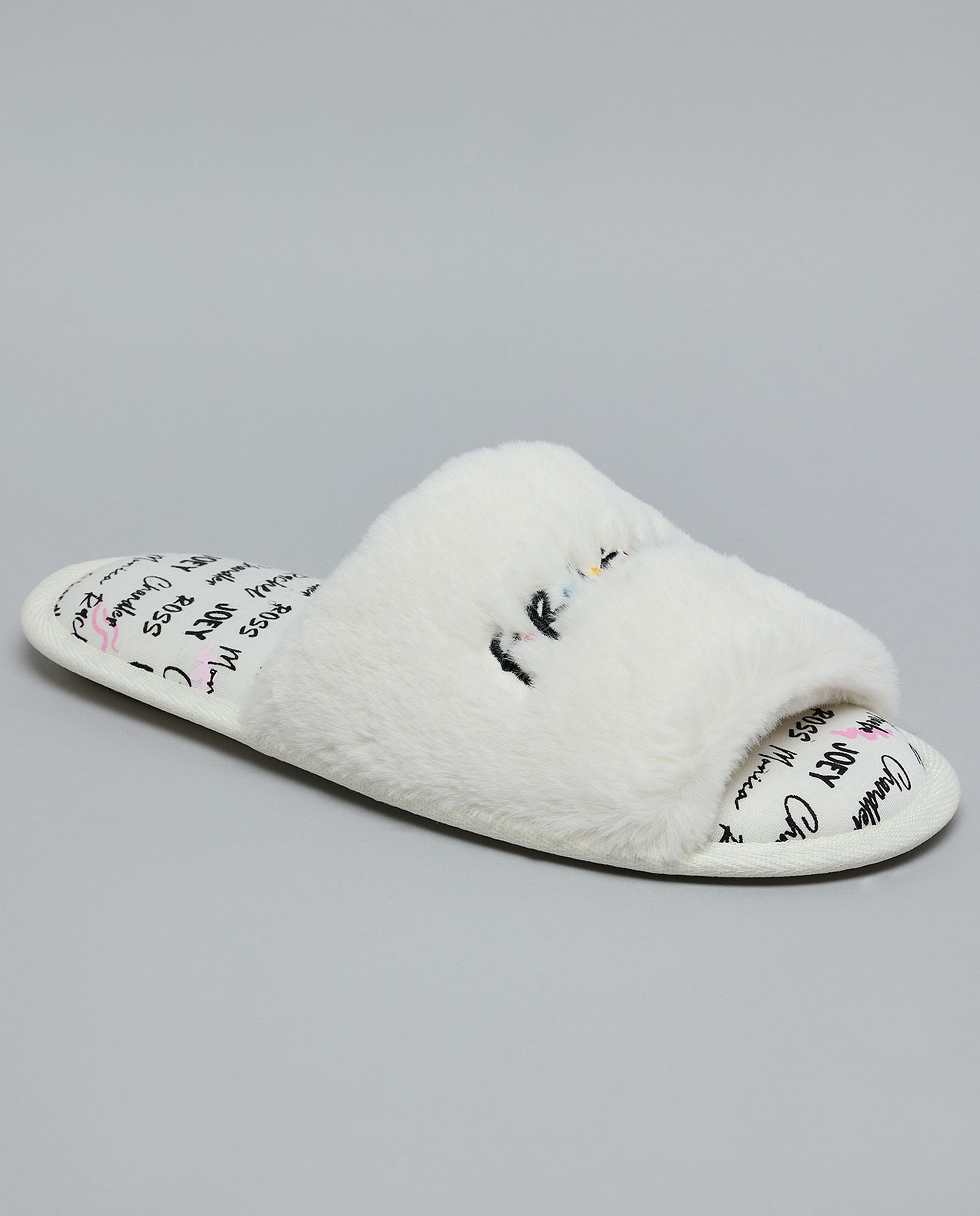 Friends Embroidered Bedroom Slippers