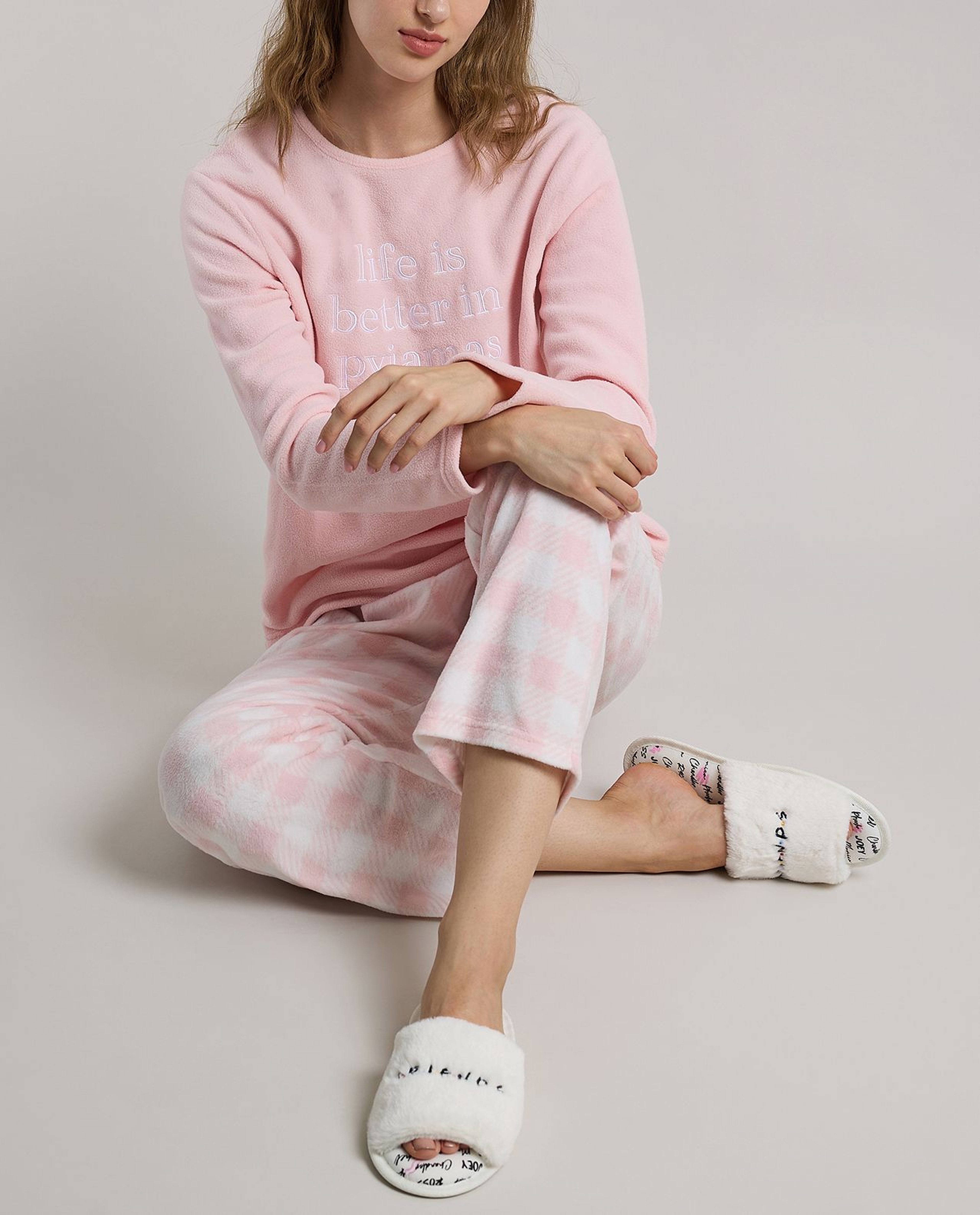 Friends Embroidered Bedroom Slippers