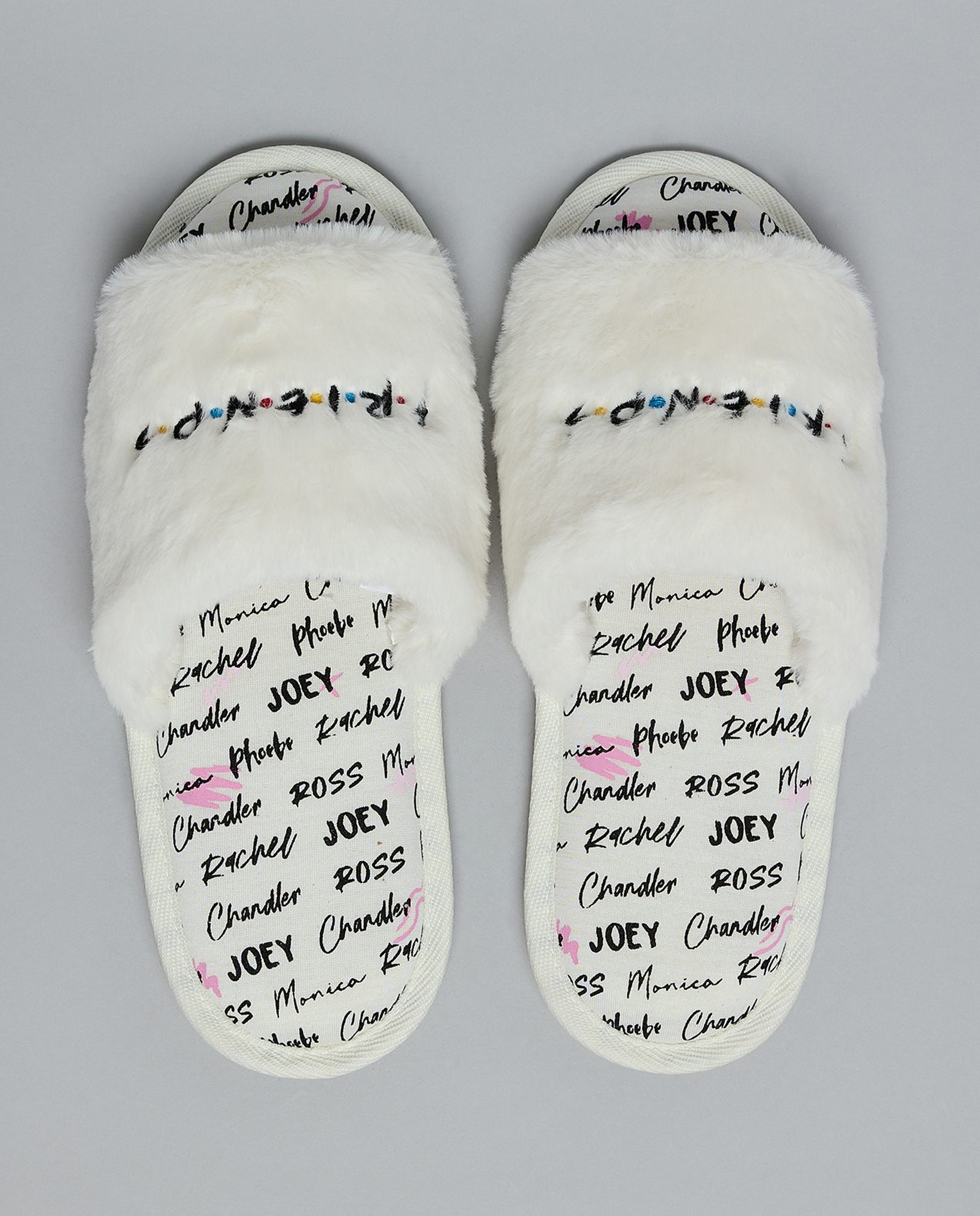 Friends Embroidered Bedroom Slippers