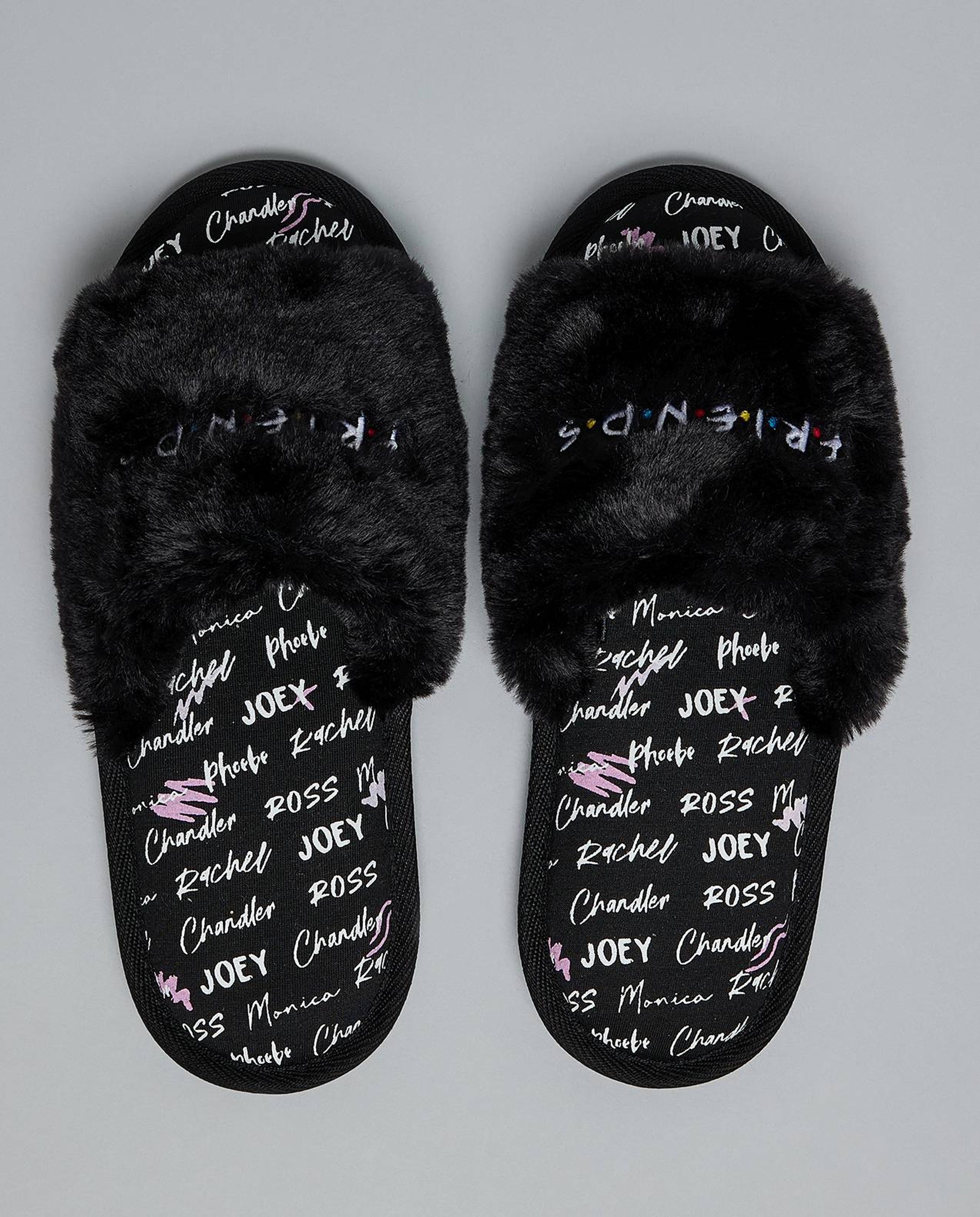 Friends Embroidered Bedroom Slippers