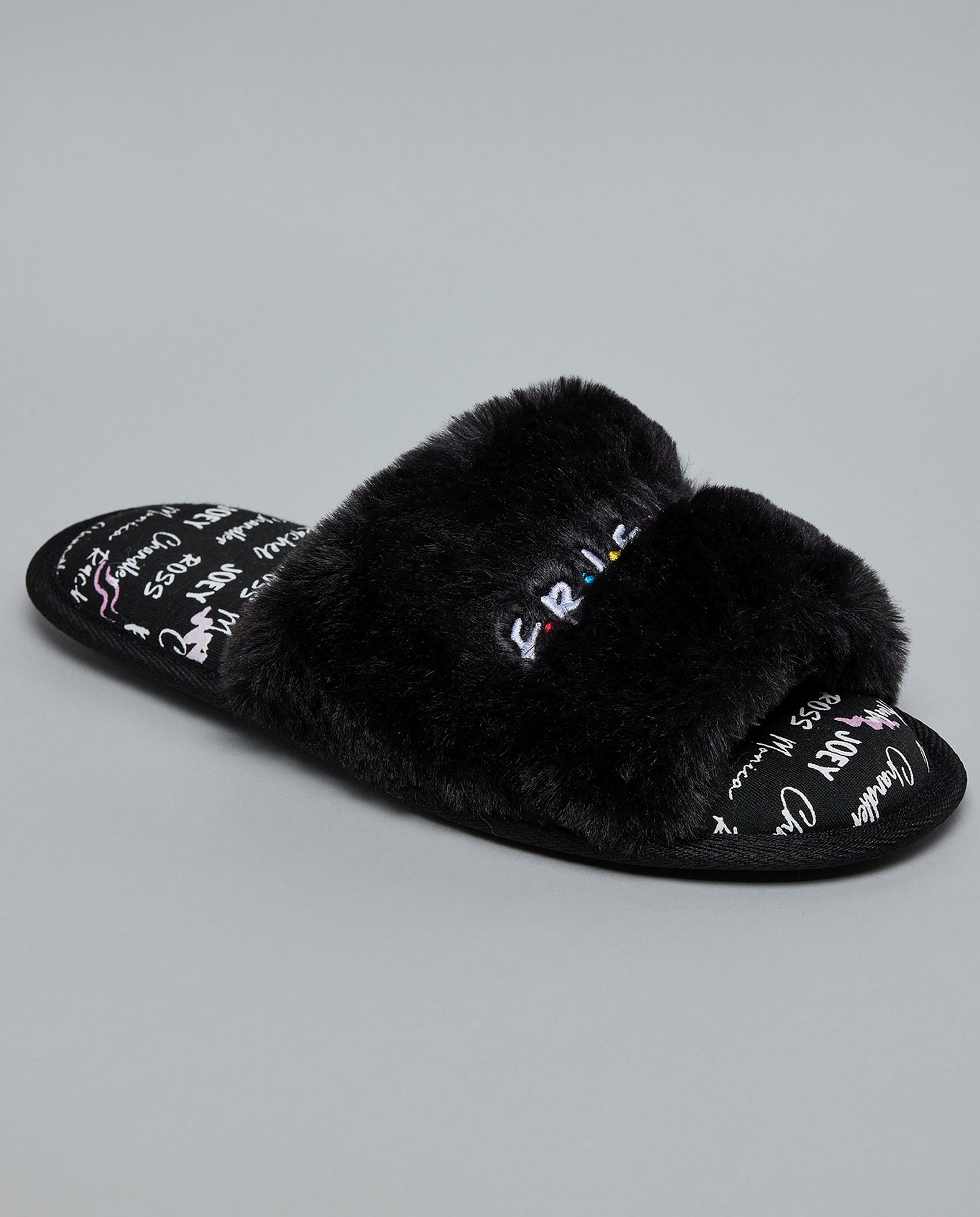 Friends Embroidered Bedroom Slippers