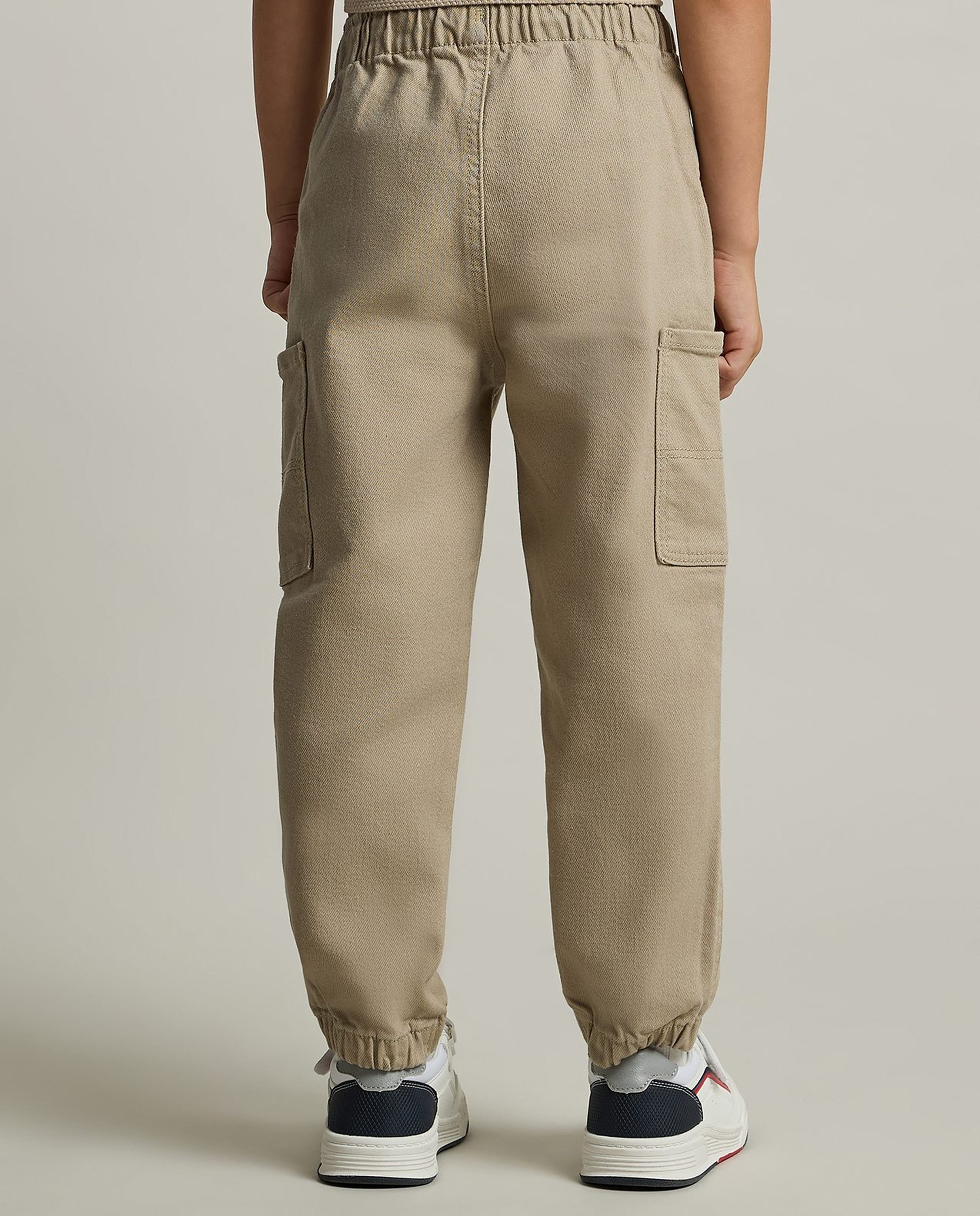 Solid Jogger Pants with Drawstring Waist