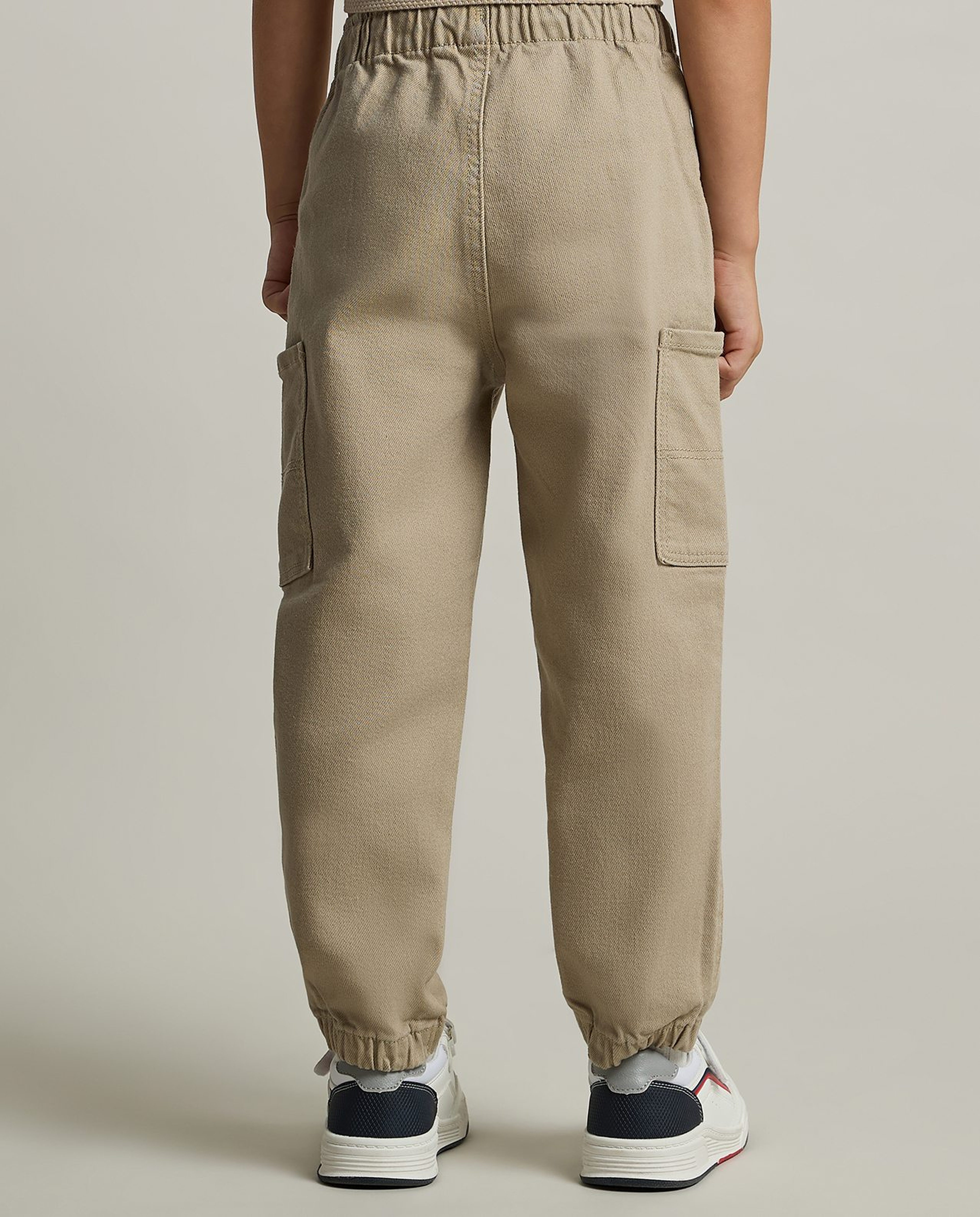 Solid Jogger Pants with Drawstring Waist
