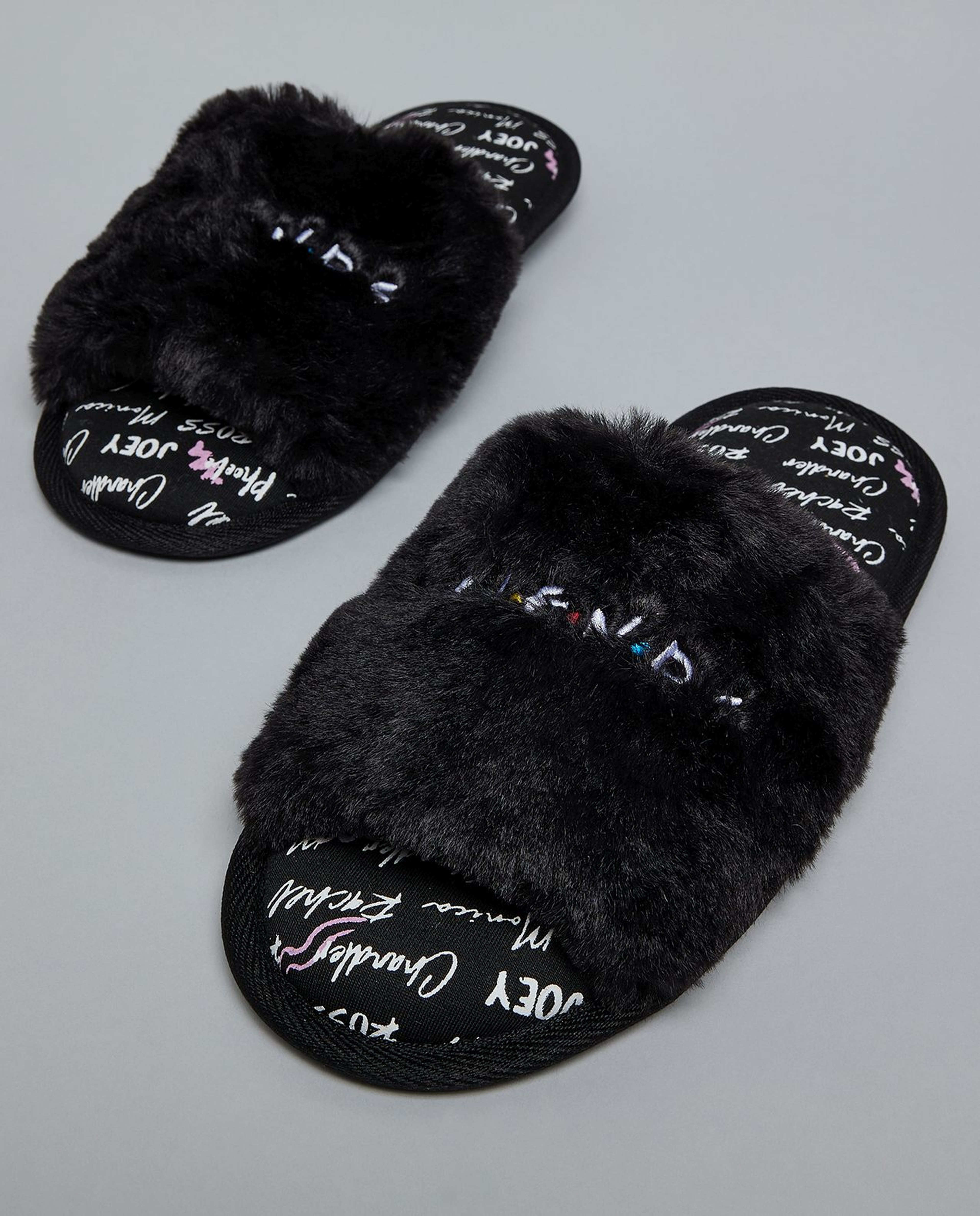 Friends Embroidered Bedroom Slippers