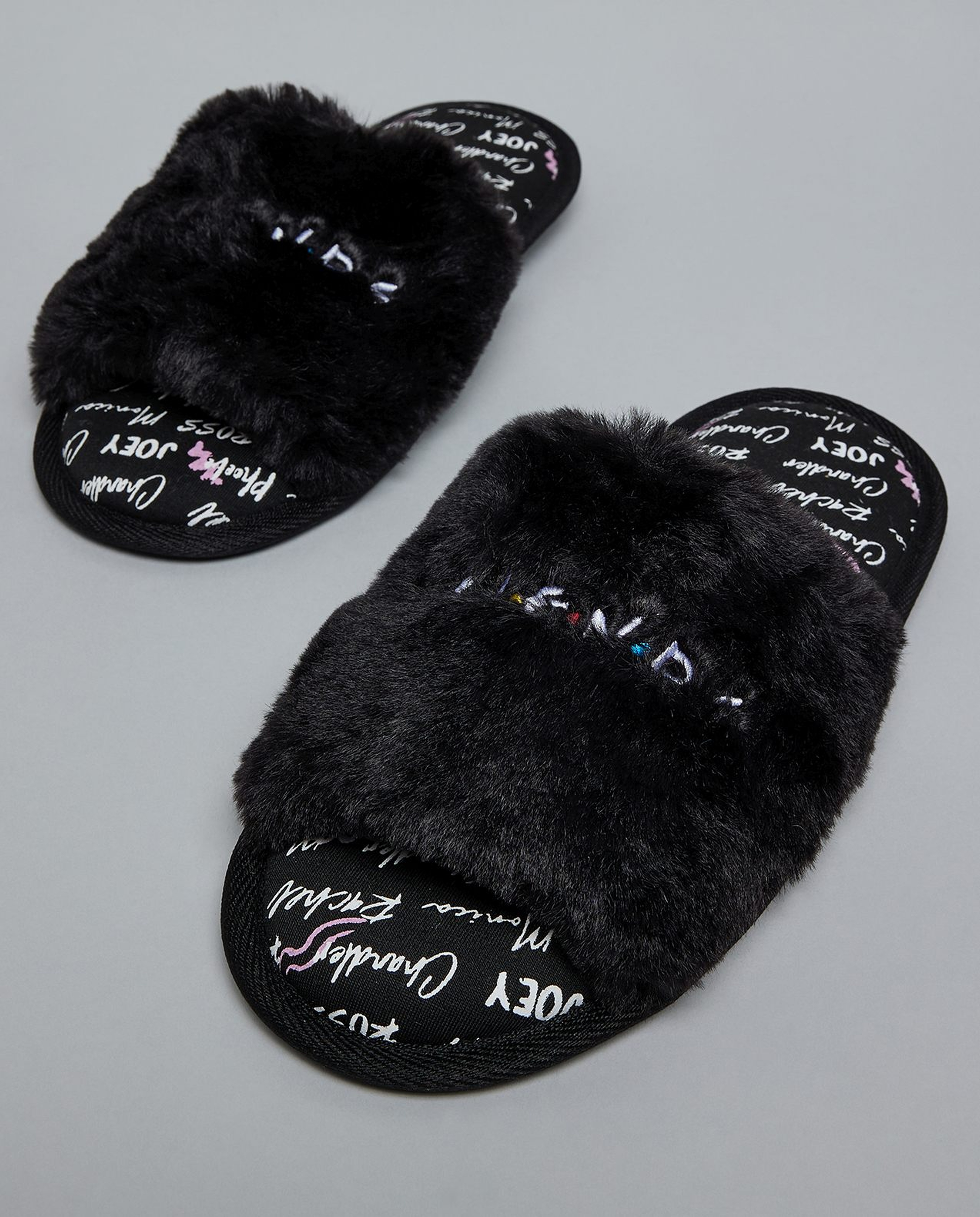 Friends Embroidered Bedroom Slippers