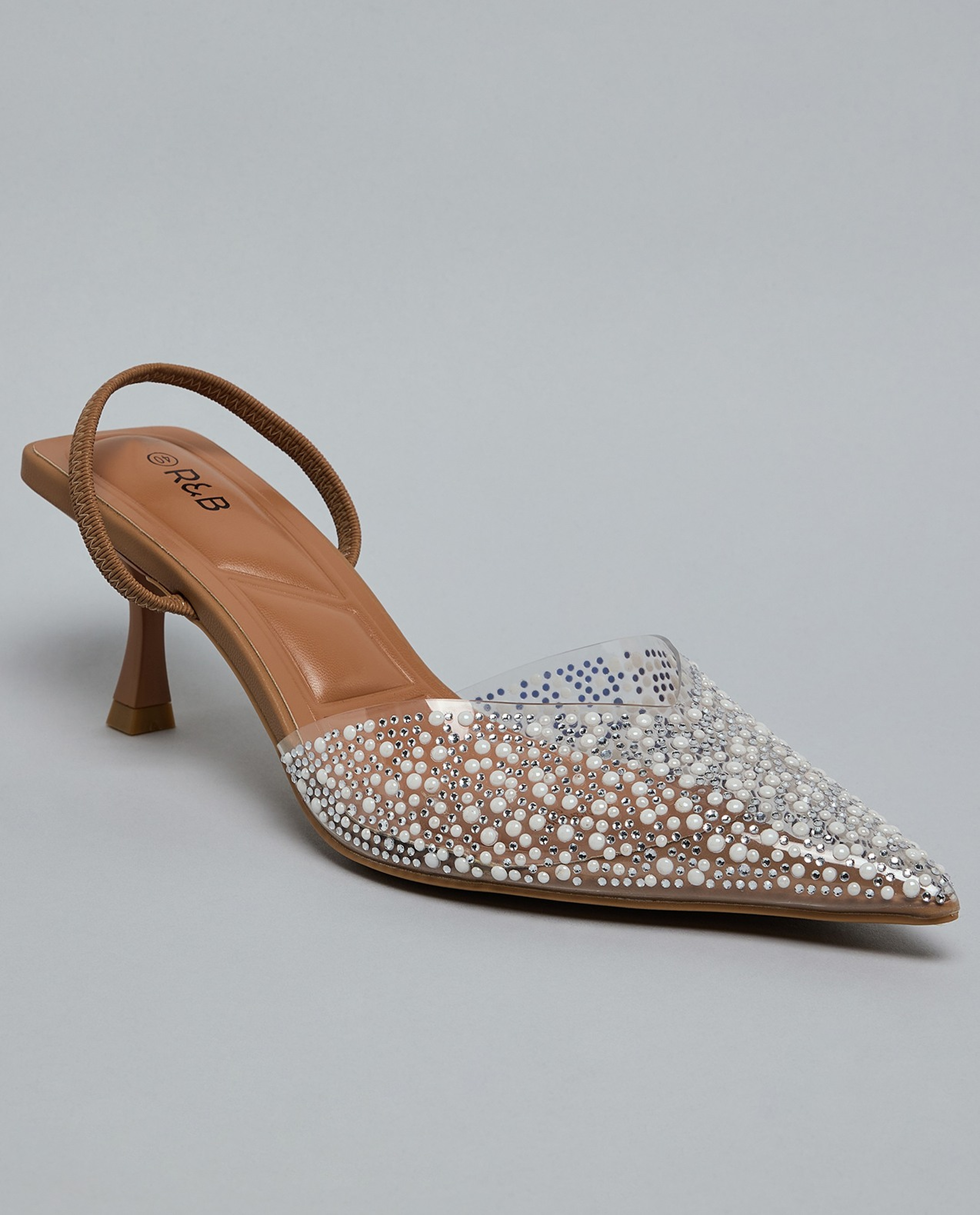 Embellished Slingback Pumps