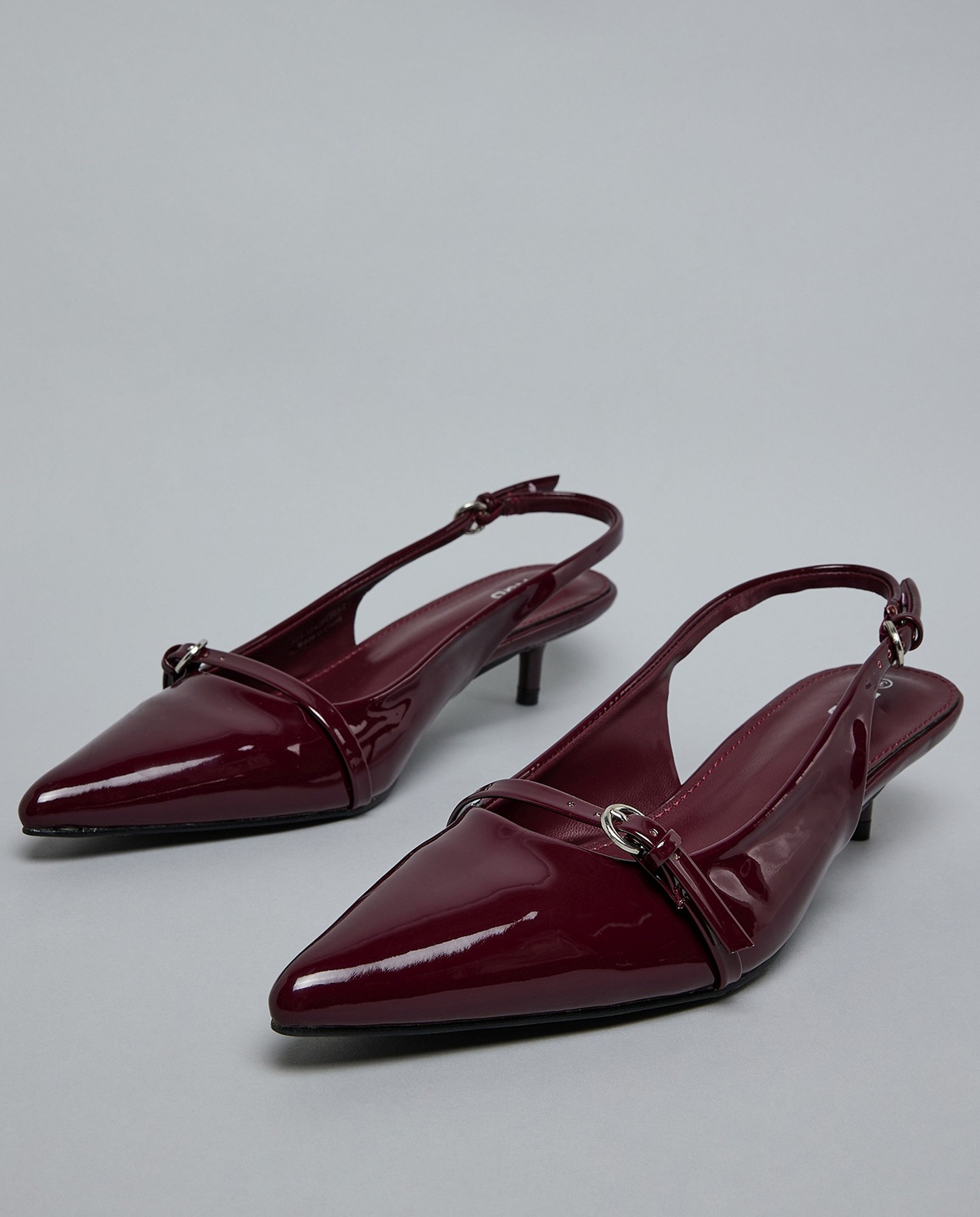 Glossy Slingback Pumps