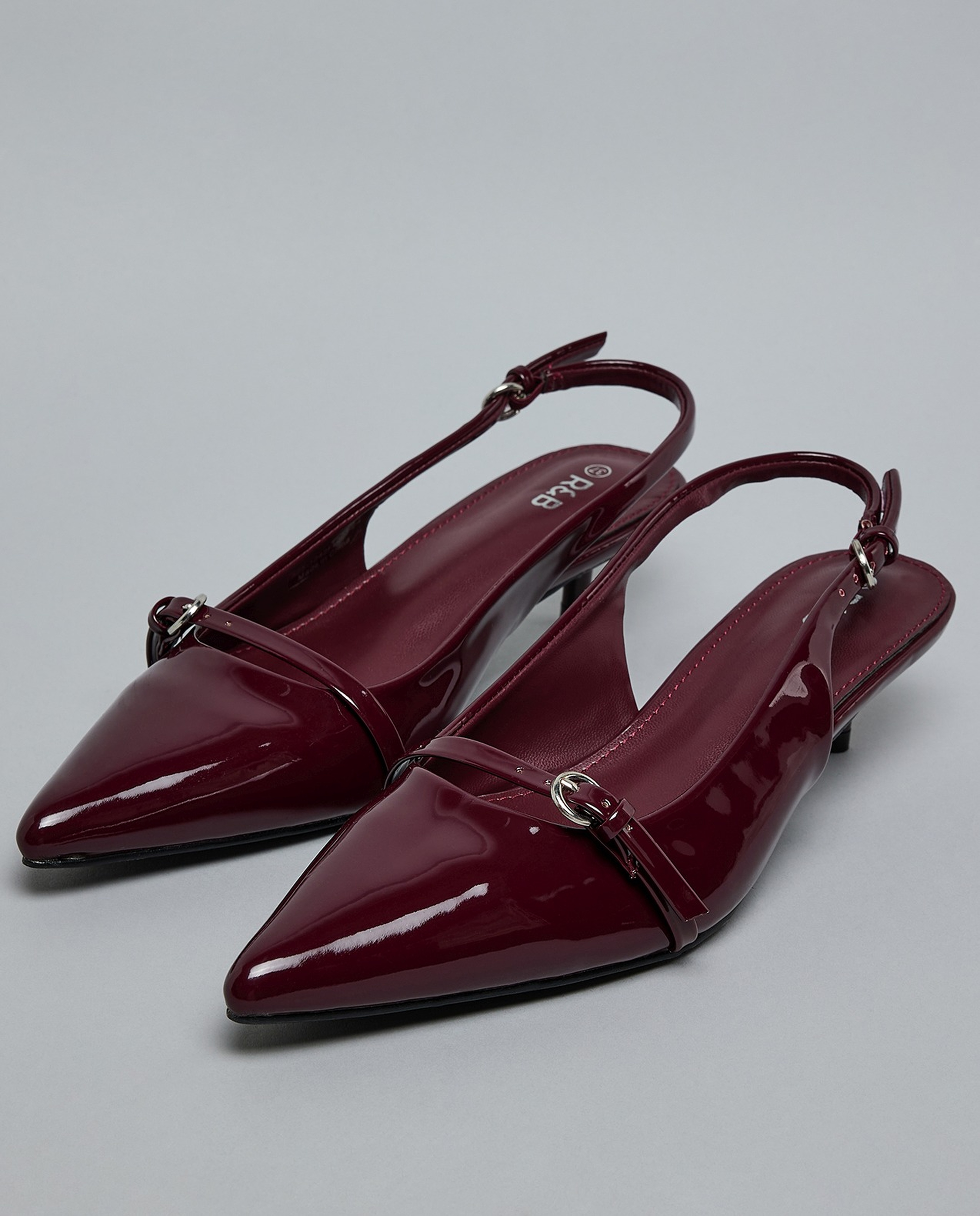 Glossy Slingback Pumps